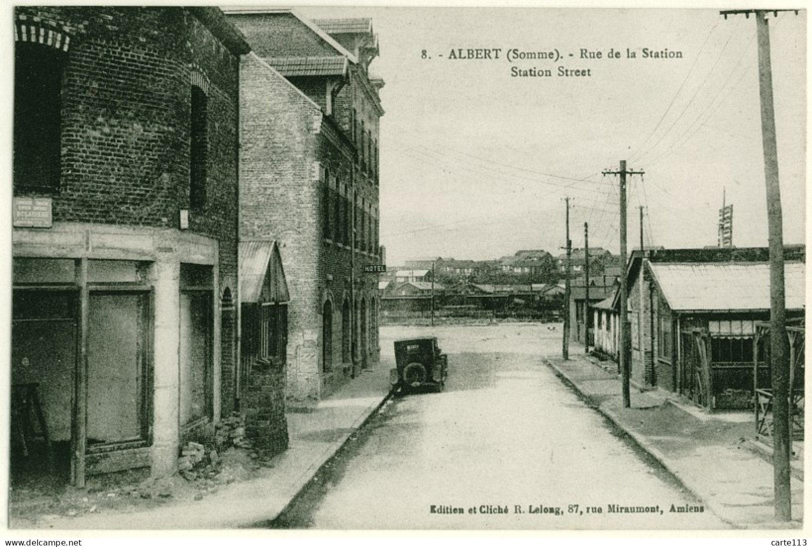 80 - B17675CPA - ALBERT - Rue De La Station - Très Bon état - SOMME - Albert