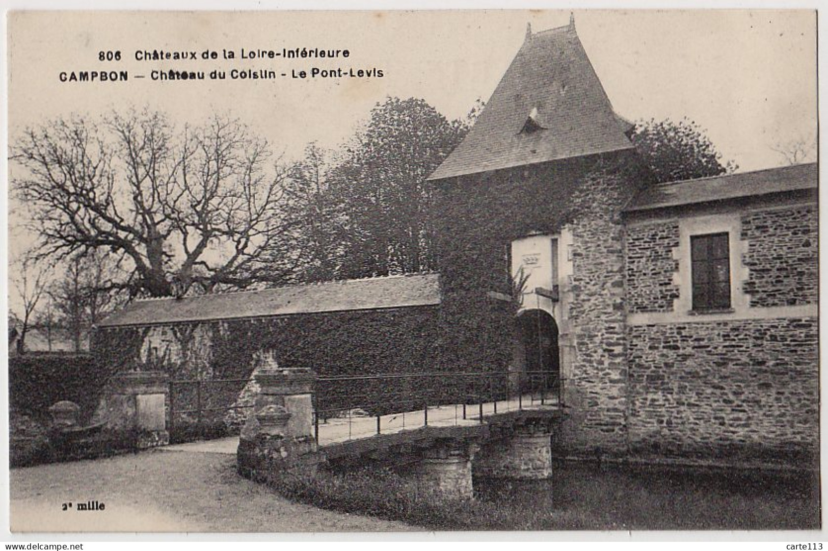 44 - B17576CPA - CAMPBON - Chateau De Coislin, Le Pont Levis - Parfait état - LOIRE-ATLANTIQUE - Altri & Non Classificati