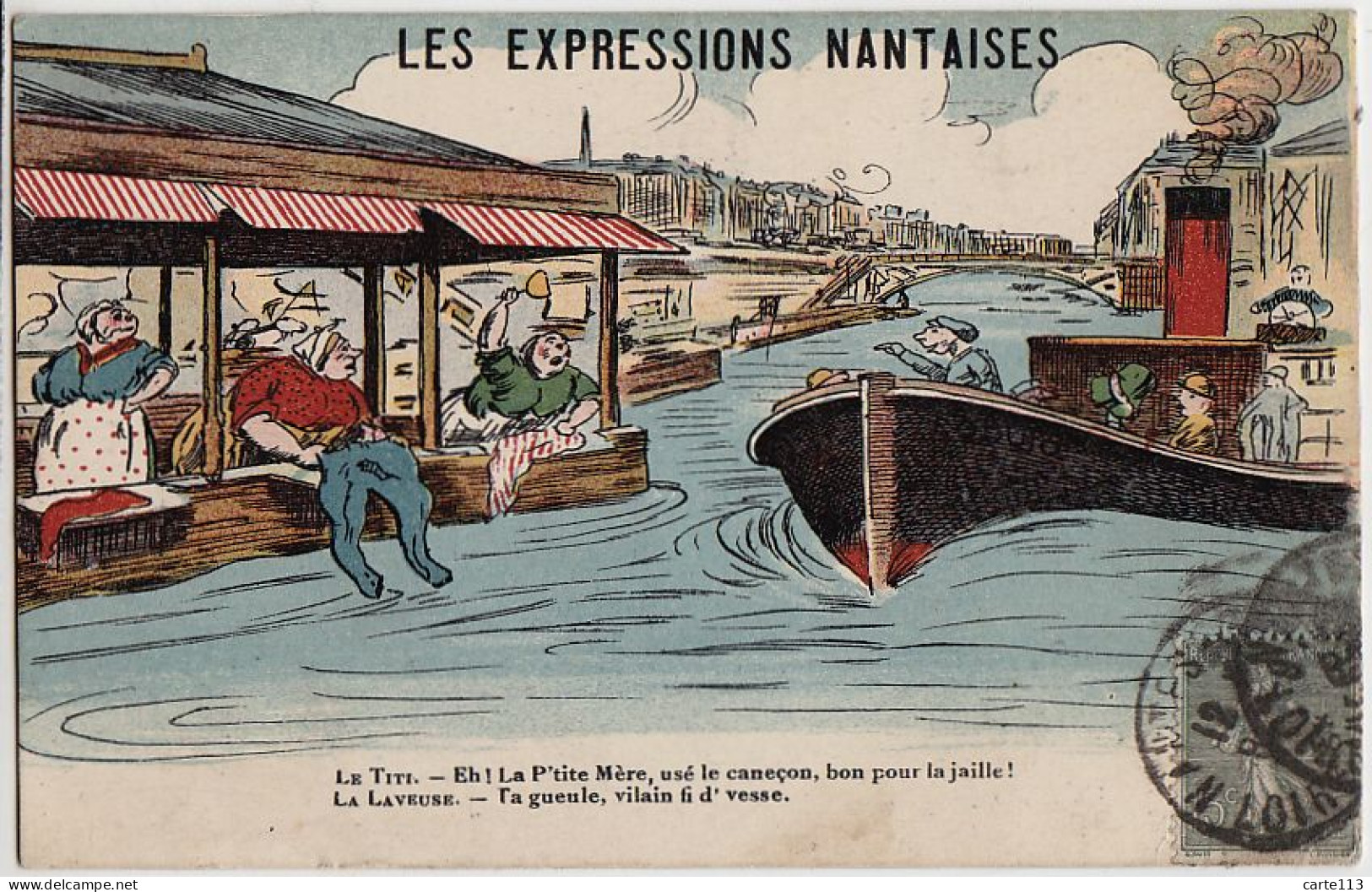 44 - B17523CPA - NANTES - Le Titi La Laveuse - Expressions Nantaises - Bon état - LOIRE-ATLANTIQUE - Nantes