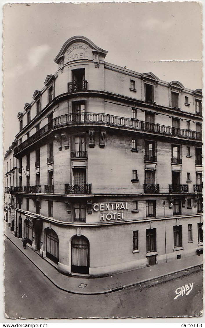 44 - B17382CPSM - NANTES - Central Hotel - Dos Publicitaire - Assez Bon état - LOIRE-ATLANTIQUE - Nantes