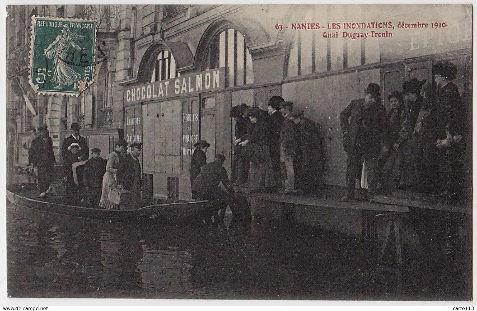 44 - B17359CPA - NANTES - Les Inondations Decembre 1910 - Quai Duguay -Trouin - Très Bon état - LOIRE-ATLANTIQUE - Nantes