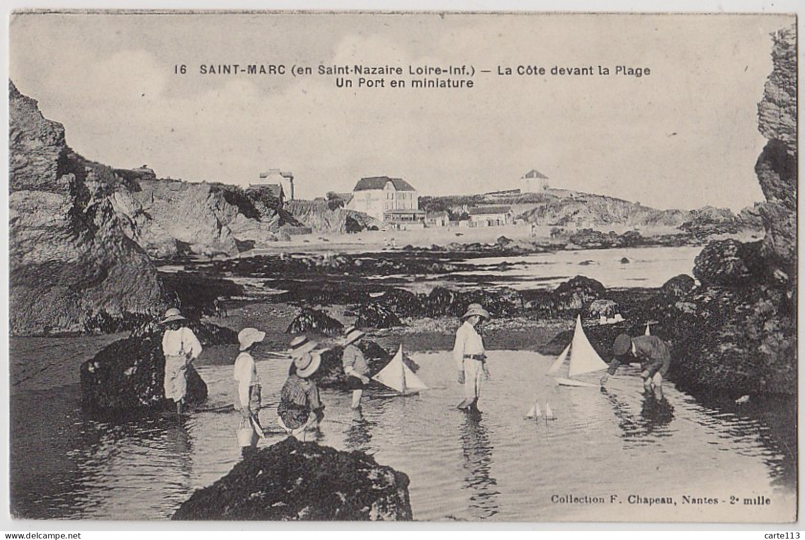 44 - B17283CPA - SAINT MARC - La Cote Devant La Plage - Un Port Miniature - Maquette Bateaux - Parfait état - LOIRE-ATLA - Sonstige & Ohne Zuordnung