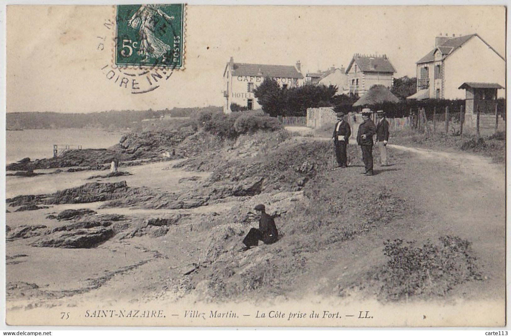 44 - B17240CPA - SAINT NAZAIRE - Villez Martin - La Cote Prise Du Fort - Cafe Du Fort - Très Bon état - LOIRE-ATLANTIQUE - Saint Nazaire