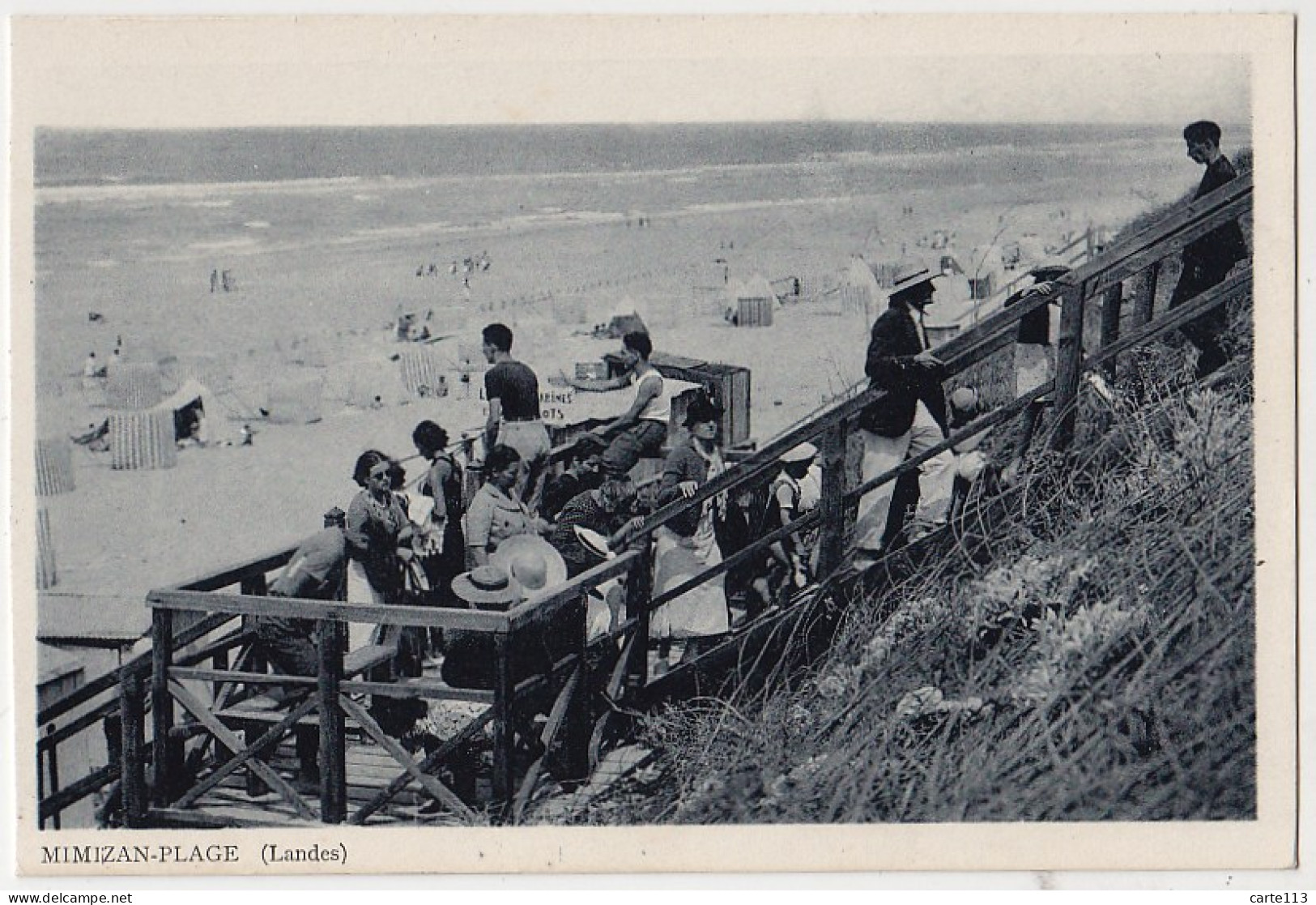 40 - B17026CPA - MIMIZAN PLAGE - Escalier - La Descente A La Plage - Vignes - Parfait état - LANDES - Mimizan Plage