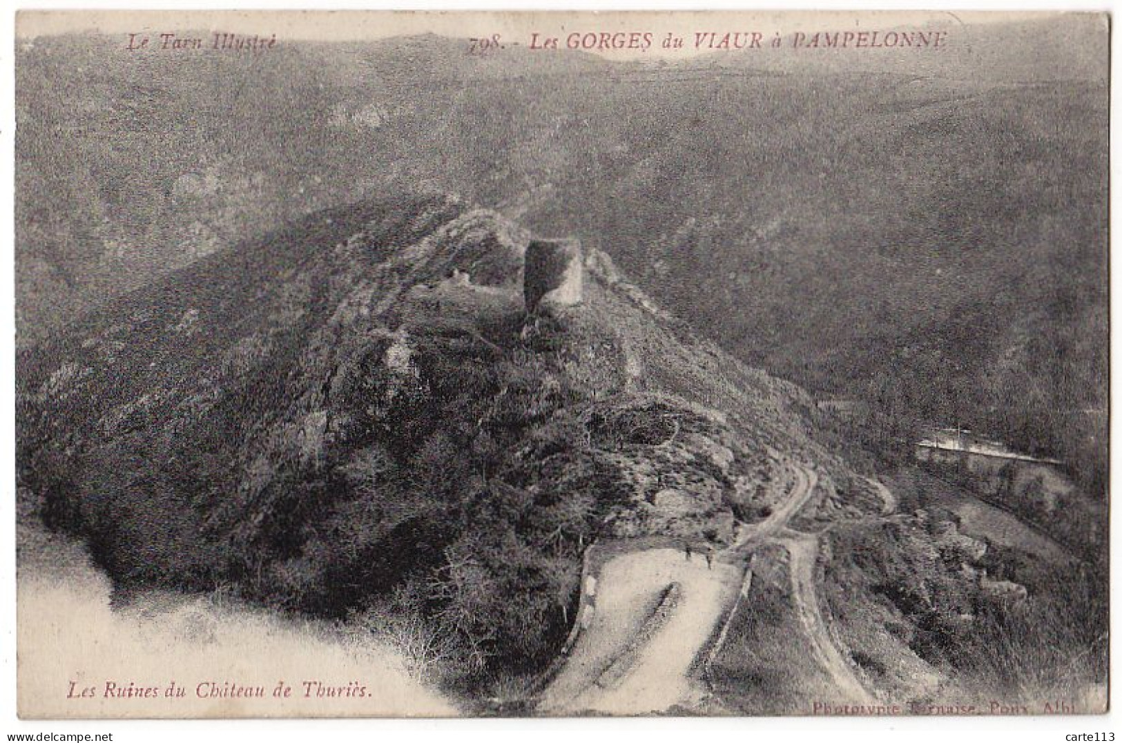 81 - B16594CPA - PAMPELONNE - VIAUR - Ruines Du Chateau Thuries - Bon état - TARN - Pampelonne