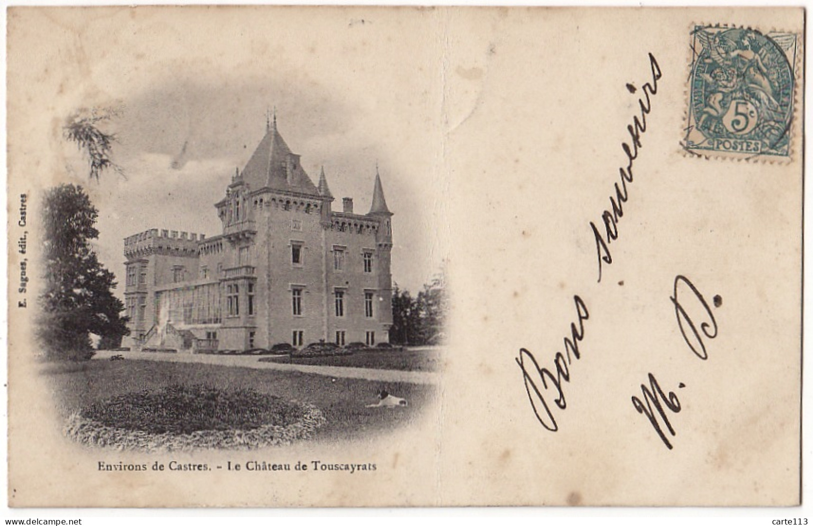 81 - B16542CPA - TOUSCAYRATS - CASTRES - Le Chateau - Carte Pionniere - Bon état - TARN - Sonstige & Ohne Zuordnung