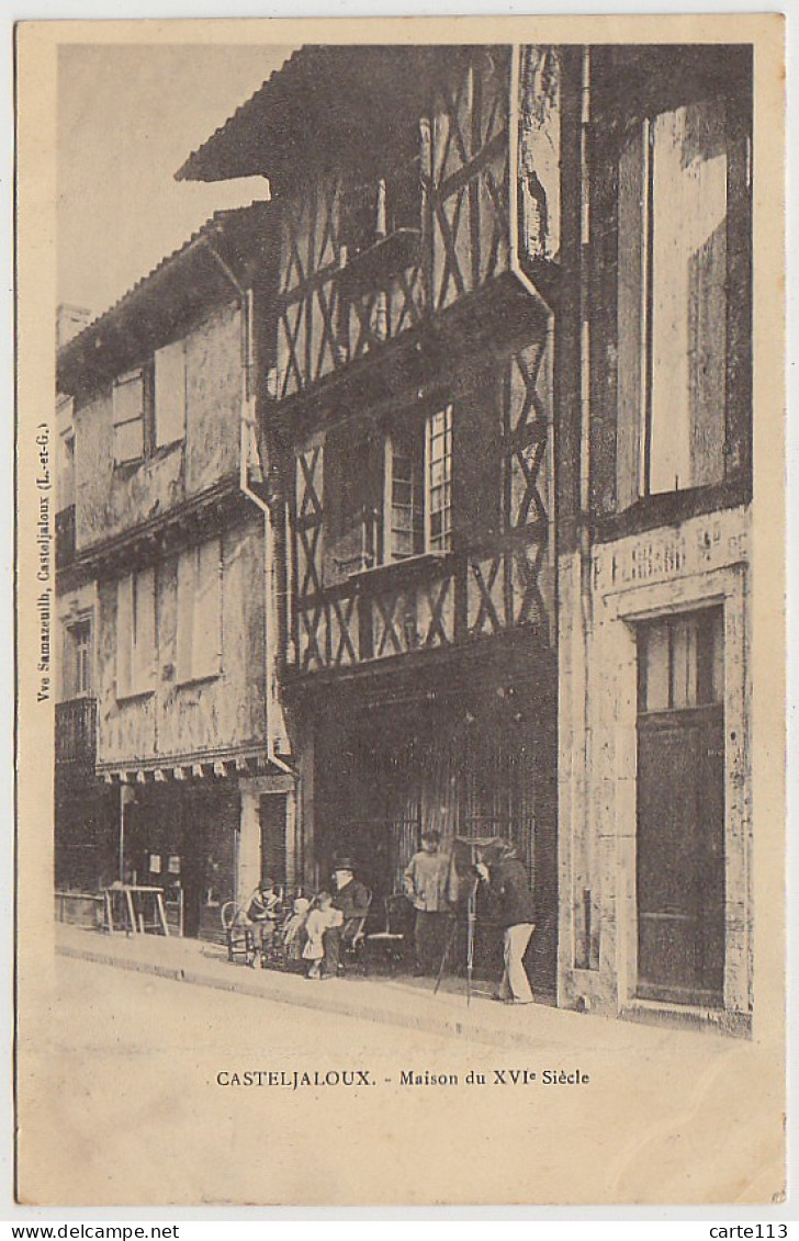 47 - B10830CPA - CASTELJALOUX - Maison Du 16e Siecle - Photographe - Carte Pionnière - Très Bon état - LOT-ET-GARONNE - Casteljaloux