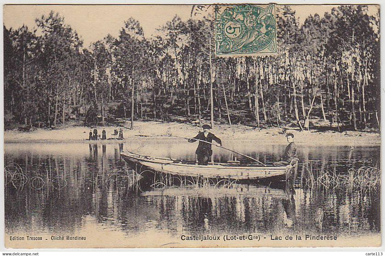 47 - B10834CPA - CASTELJALOUX - Lac De La Pinderèse - Très Bon état - LOT-ET-GARONNE - Casteljaloux