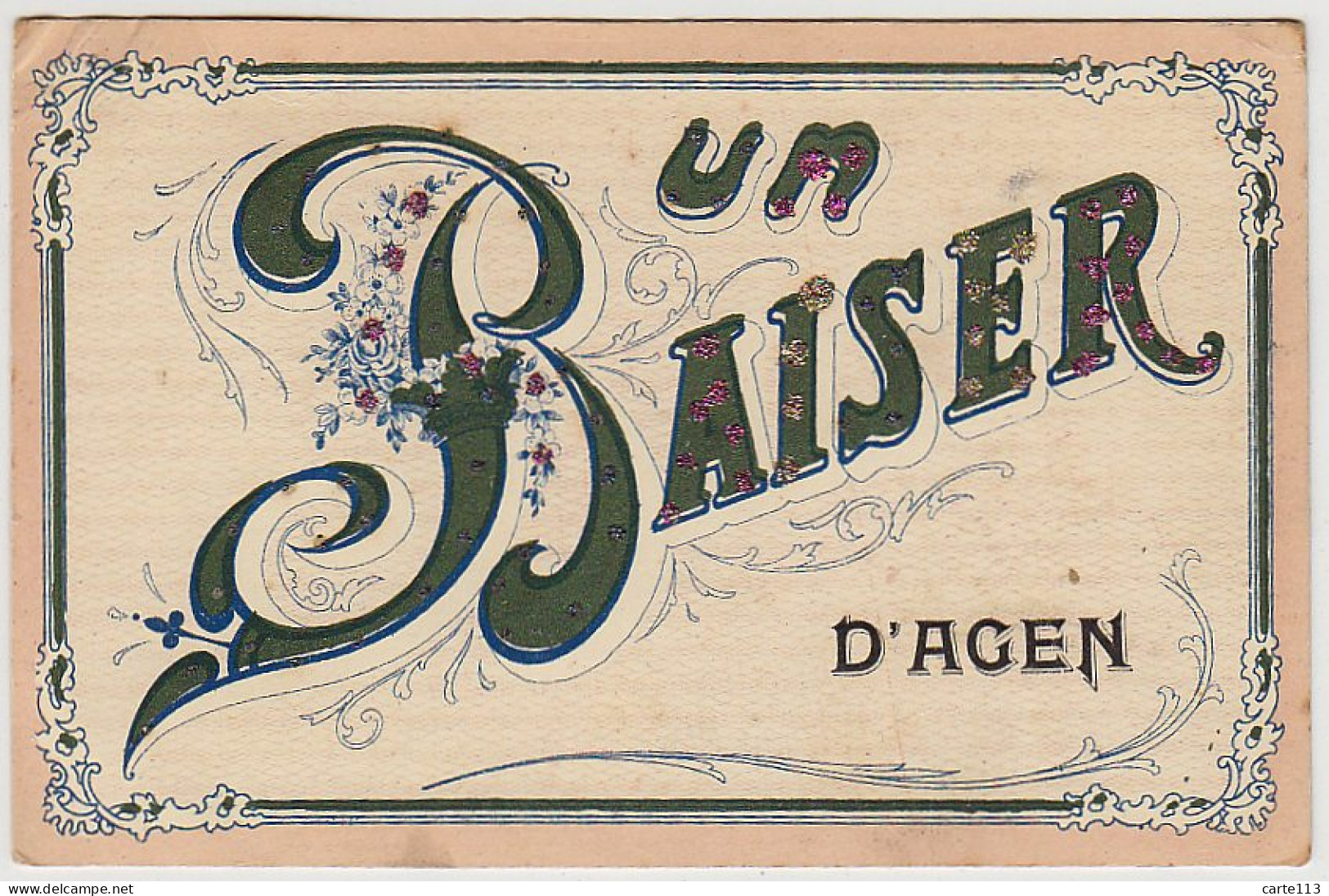 47 - B10760CPA - AGEN - Un Baiser D'agen - Bon état - LOT-ET-GARONNE - Agen