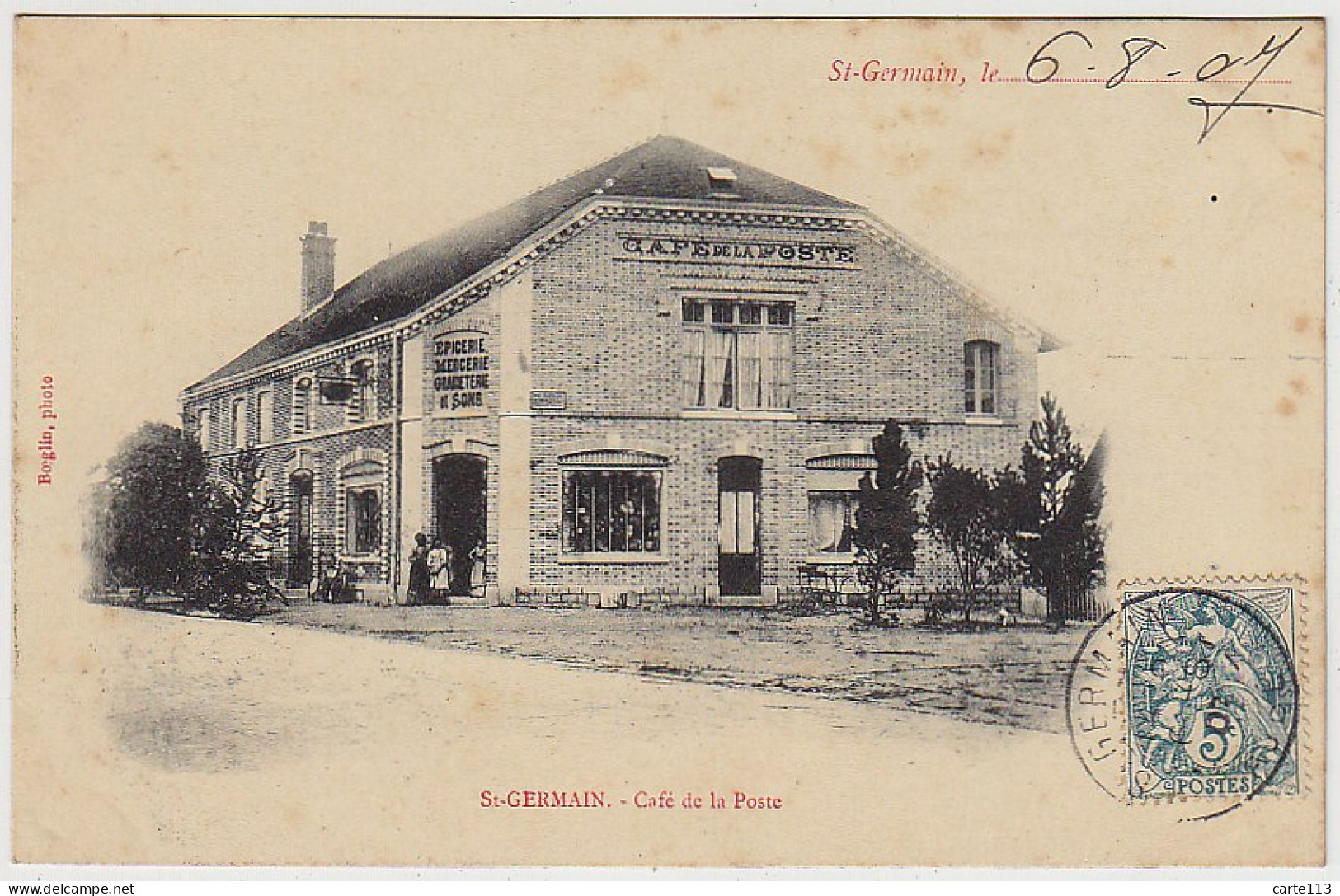 10 - B10685CPA - SAINT GERMAIN - Café De La Poste - Bon état - AUBE - Sonstige & Ohne Zuordnung