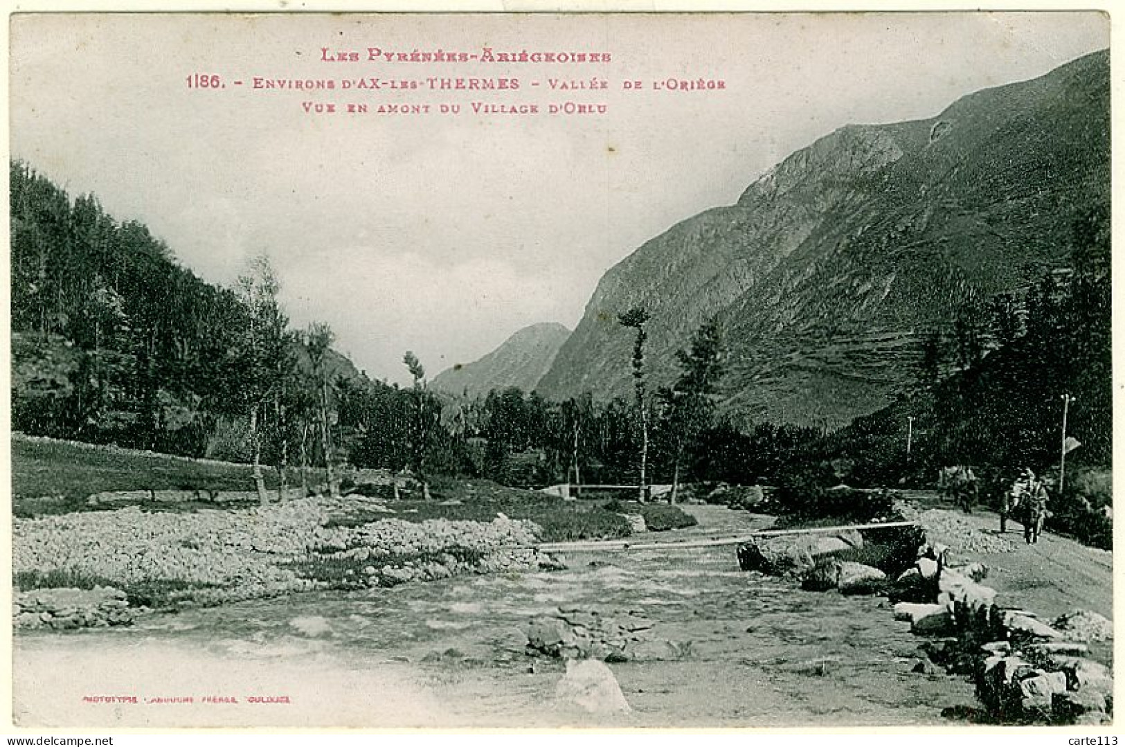 9 - B10377CPA - ORLU - AX LES TERMES - Vue En Amont Du Village - Très Bon état - ARIEGE - Autres & Non Classés