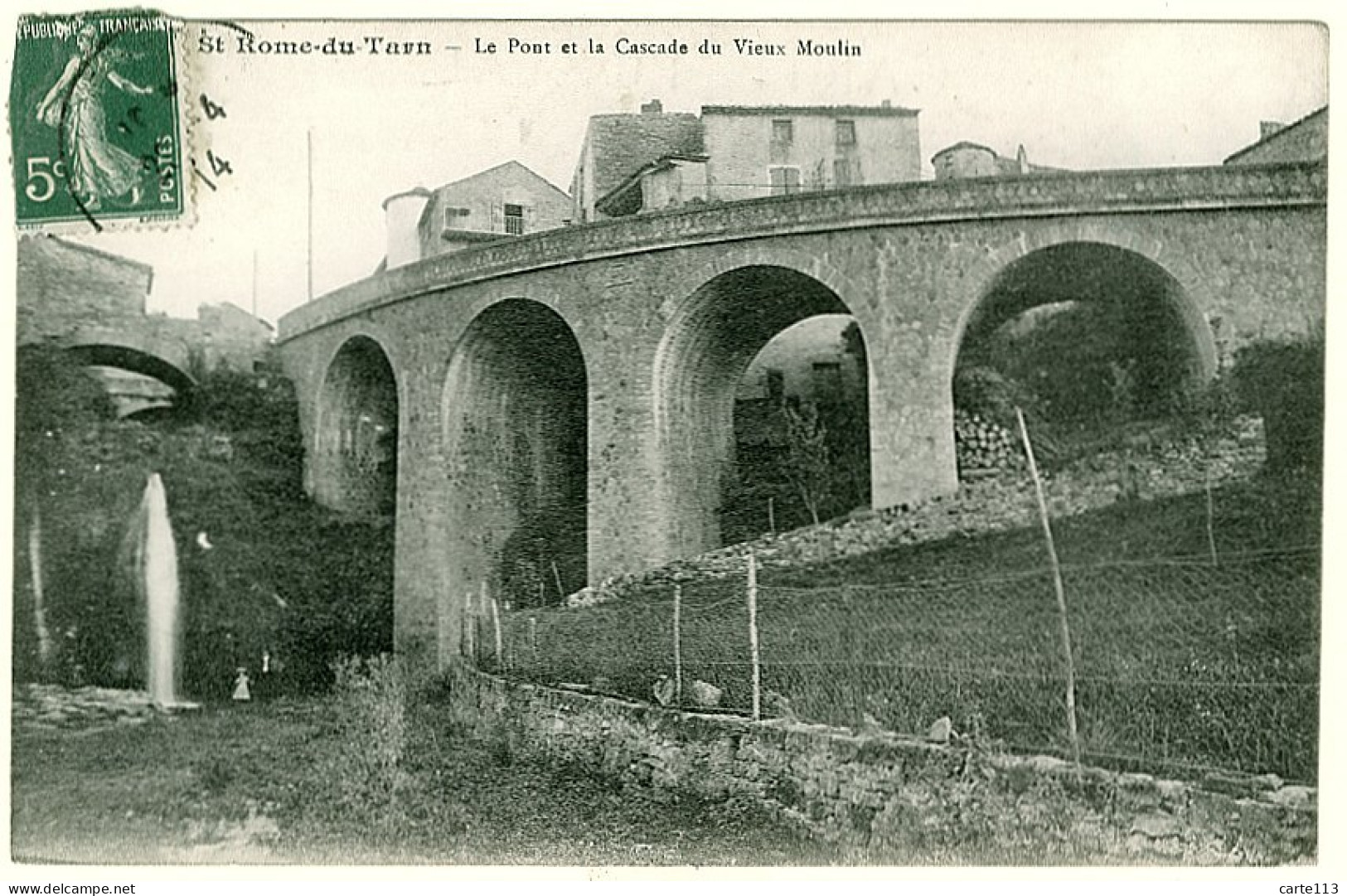 12 - B9909CPA - SAINT ROME DU TARN - Le Pont Et La Cascade Du Vieux Moulin - Très Bon état - AVEYRON - Other & Unclassified