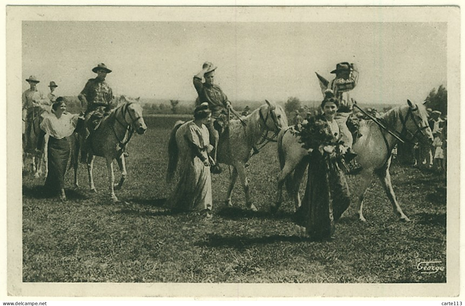 13 - B9650CPA - PROVENCE - CAMARGUE - Mas De Juje, Fete Provençale - Parfait état - BOUCHES-DU-RHONE - Autres & Non Classés