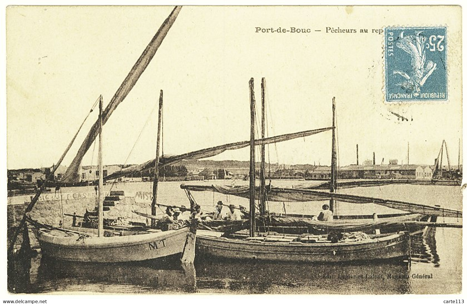 13 - B9495CPA - PORT DE BOUC - Pecheurs Au Repos - Très Bon état - BOUCHES-DU-RHONE - Sonstige & Ohne Zuordnung