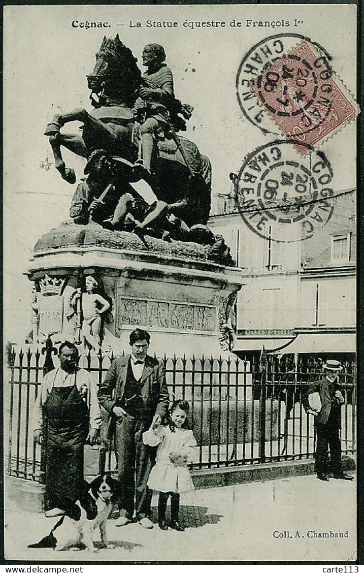 16 - B8817CPA - COGNAC - Statue Equestre De François 1er - Très Bon état - CHARENTE - Cognac