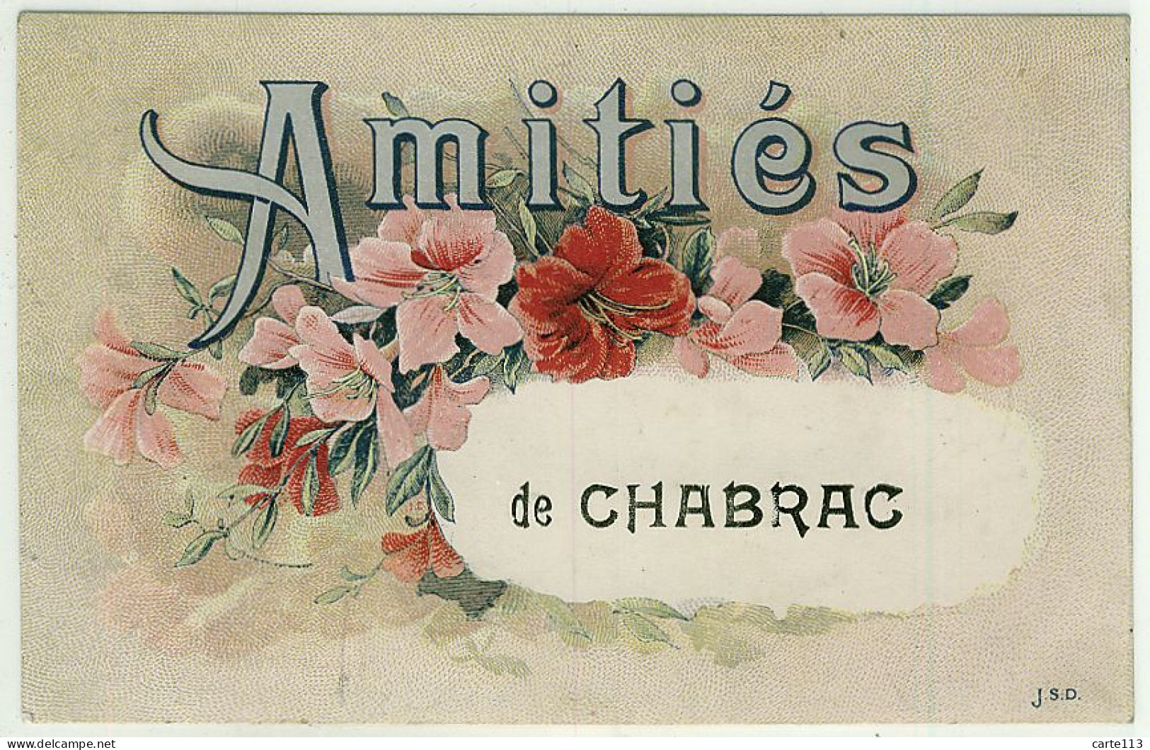 16 - B8891CPA - CHABRAC - Amitiés - Très Bon état - CHARENTE - Autres & Non Classés