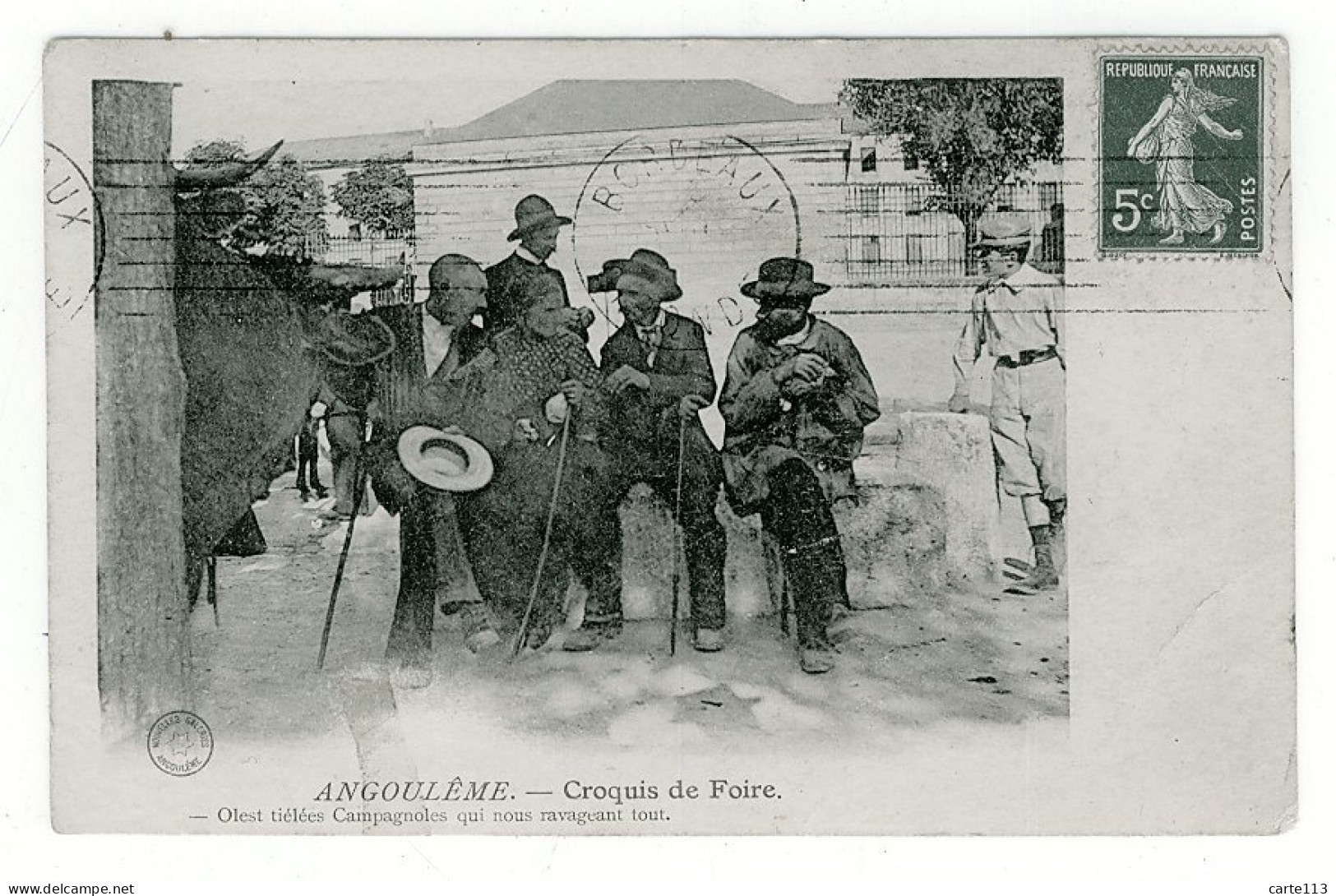 16 - T4458CPA - ANGOULEME - CROQUIS DE FOIRE - Olest Tiélées Campagnoles Qui Nous Ravageant Tout - Bon état - CHARENTE - Angouleme