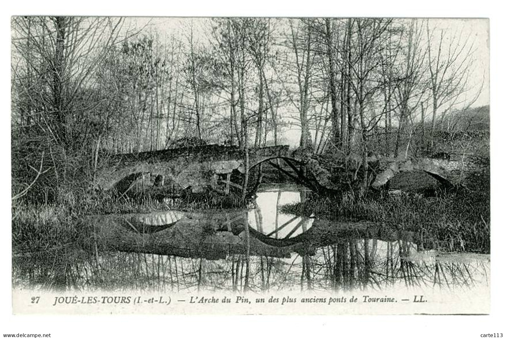 37 - B4209CPA - JOUE LES TOURS - L'Arche Du Pin , Un Des Plus Anciens Ponts De TOURAINE - Parfait état - INDRE-ET-LOIRE - Andere & Zonder Classificatie