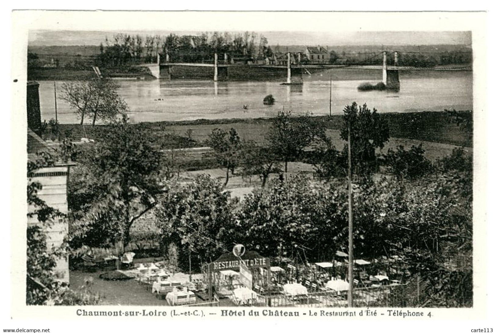 41 - B3704CPA - CHAUMONT SUR LOIRE - Hotel Du Château - Le Restaurant D'été - Très Bon état - LOIR-ET-CHER - Other & Unclassified