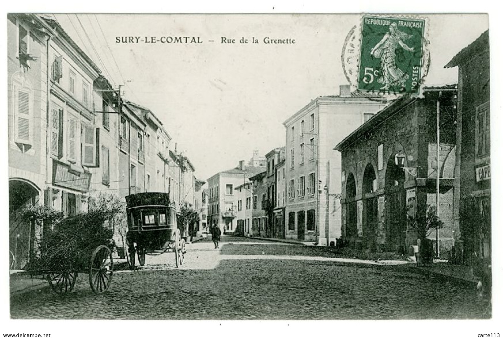 42 - B3657CPA - SURY LE COMTAL - Rue De La Grenette (Hotel ROZAN) - Très Bon état - LOIRE - Sonstige & Ohne Zuordnung