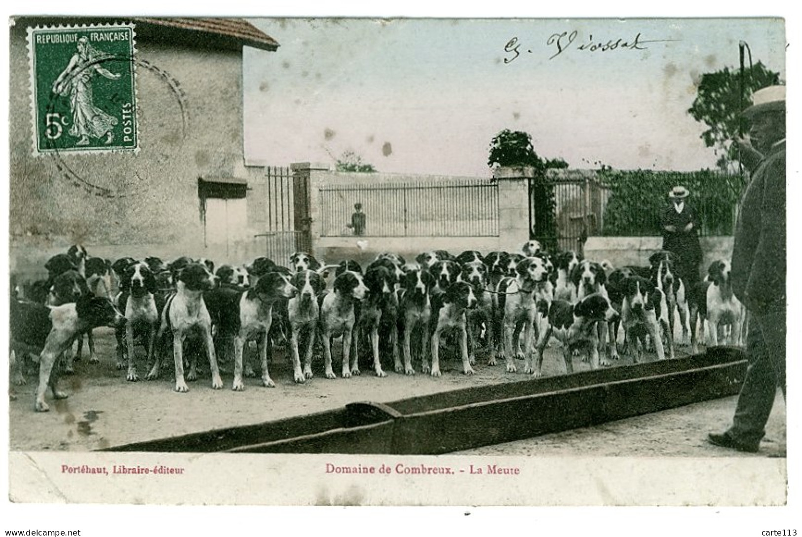 45 - B3528CPA - COMBREUX - Domaine De Combreux - La Meute (CHASSE A COURRE) - Assez Bon état - LOIRET - Altri & Non Classificati