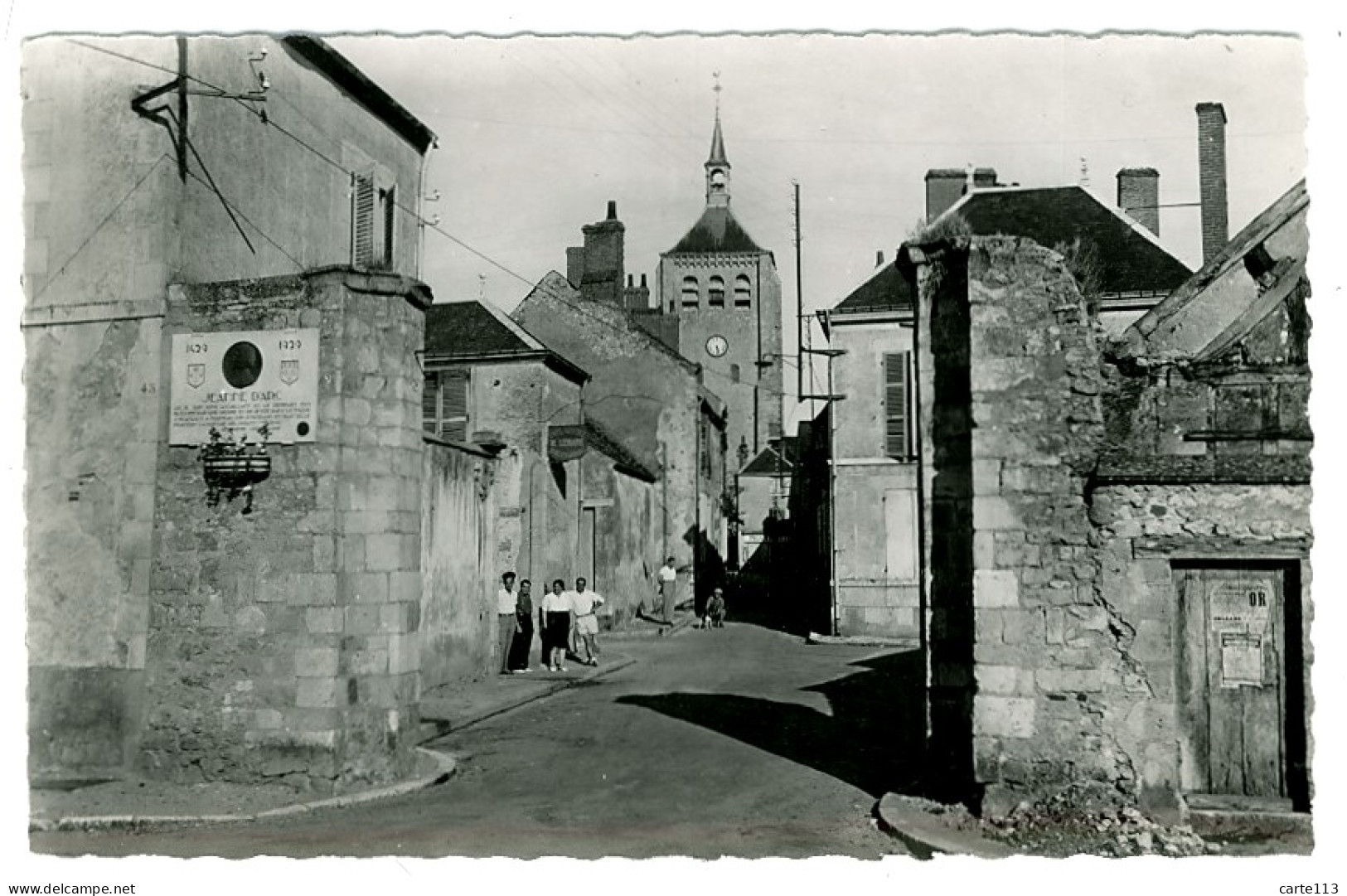 45 - B3448CPSM - JARGEAU - Porte Madeleine (café LEMOINE) - Parfait état - LOIRET - Jargeau