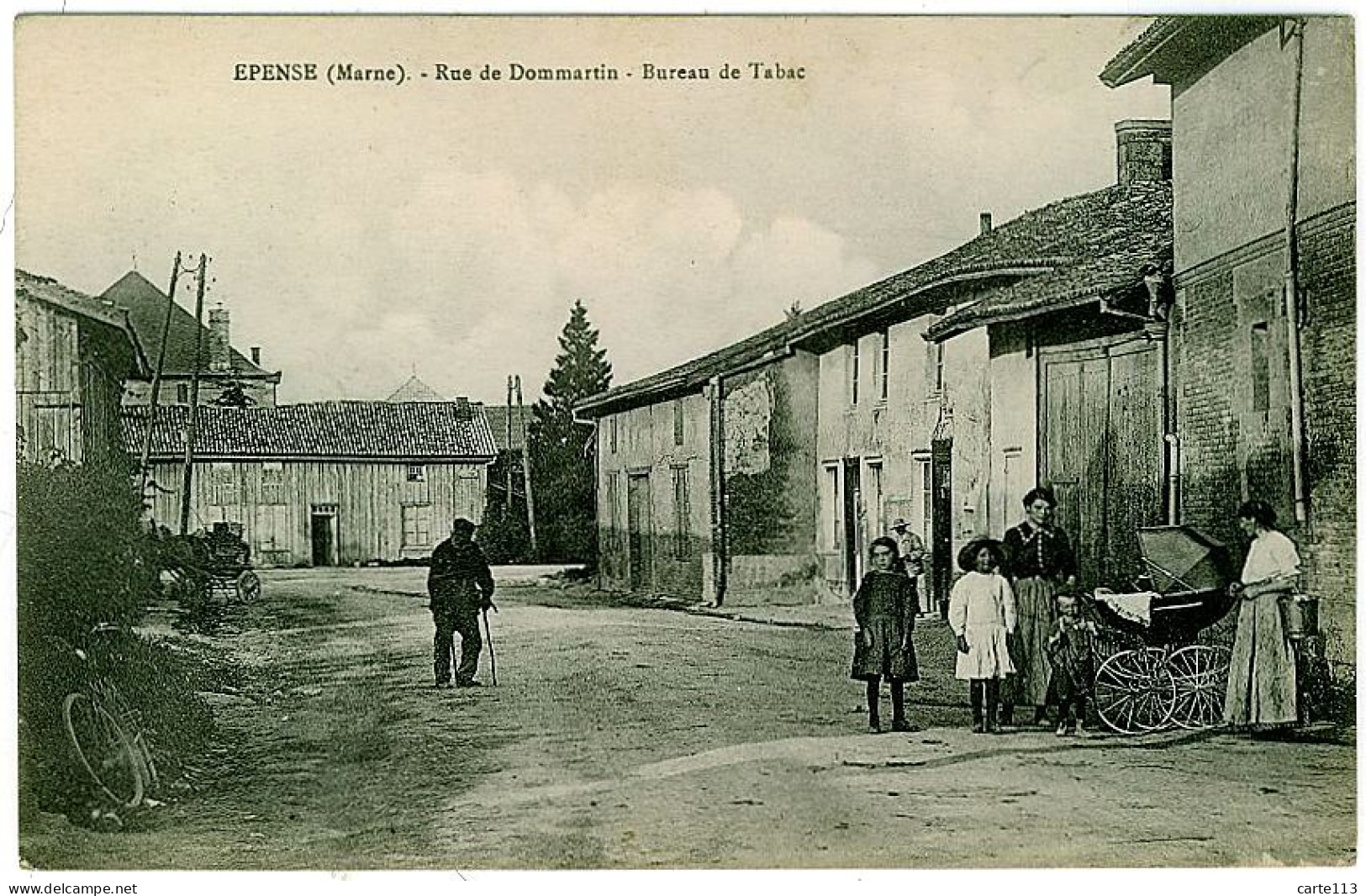 51 - B2903CPA - EPENSE - Rue De Dommartin - Bureau De Tabac - Parfait état - MARNE - Autres & Non Classés