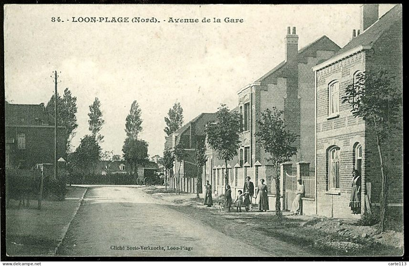 59 - B2188CPA - LOON PLAGE - Avenue De La Gare - Très Bon état - NORD - Autres & Non Classés