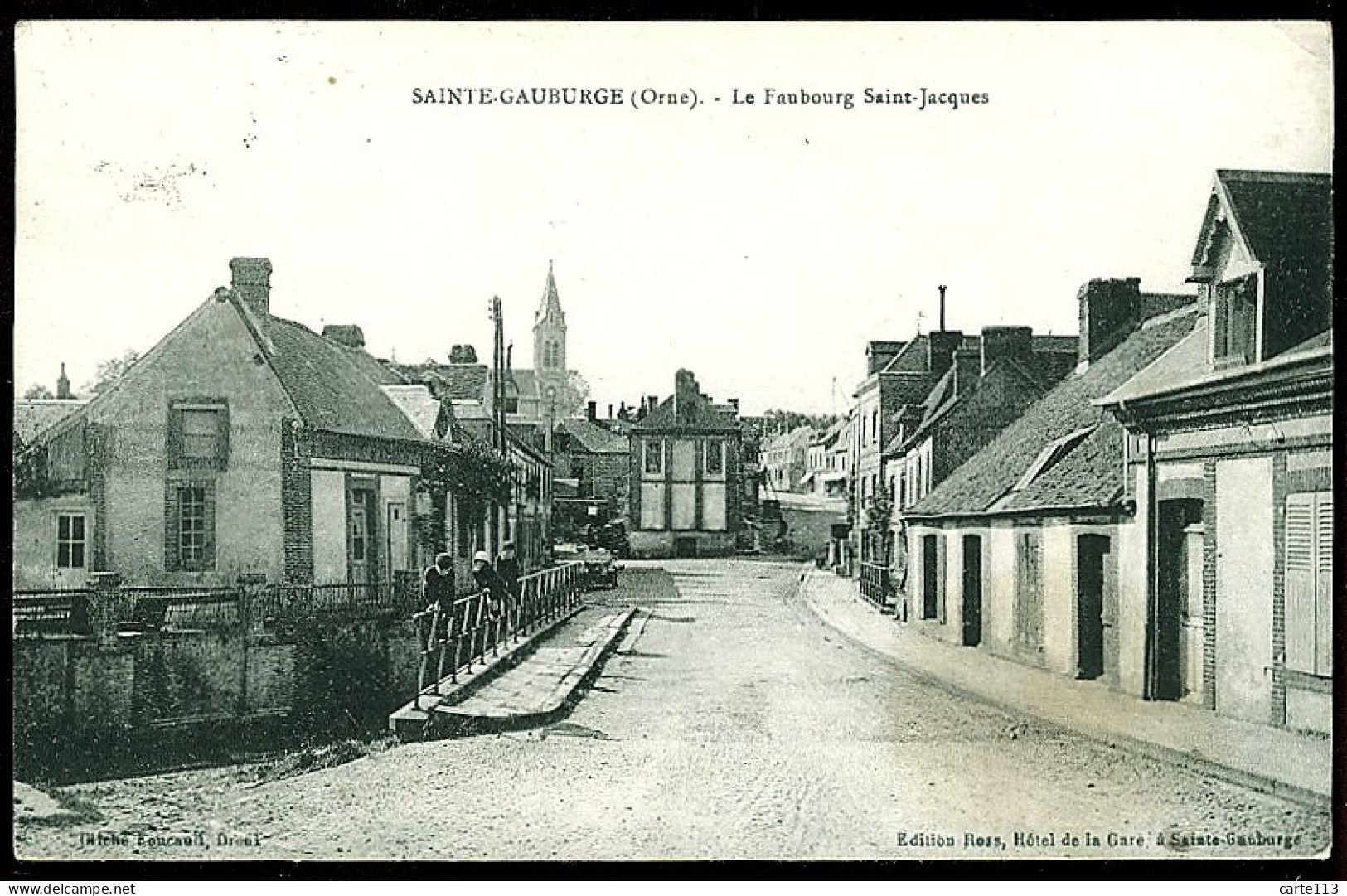 61 - B1955CPA - SAINTE GAUBURGE - Le Faubourg SAINT JACQUES - Bon état - ORNE - Autres & Non Classés