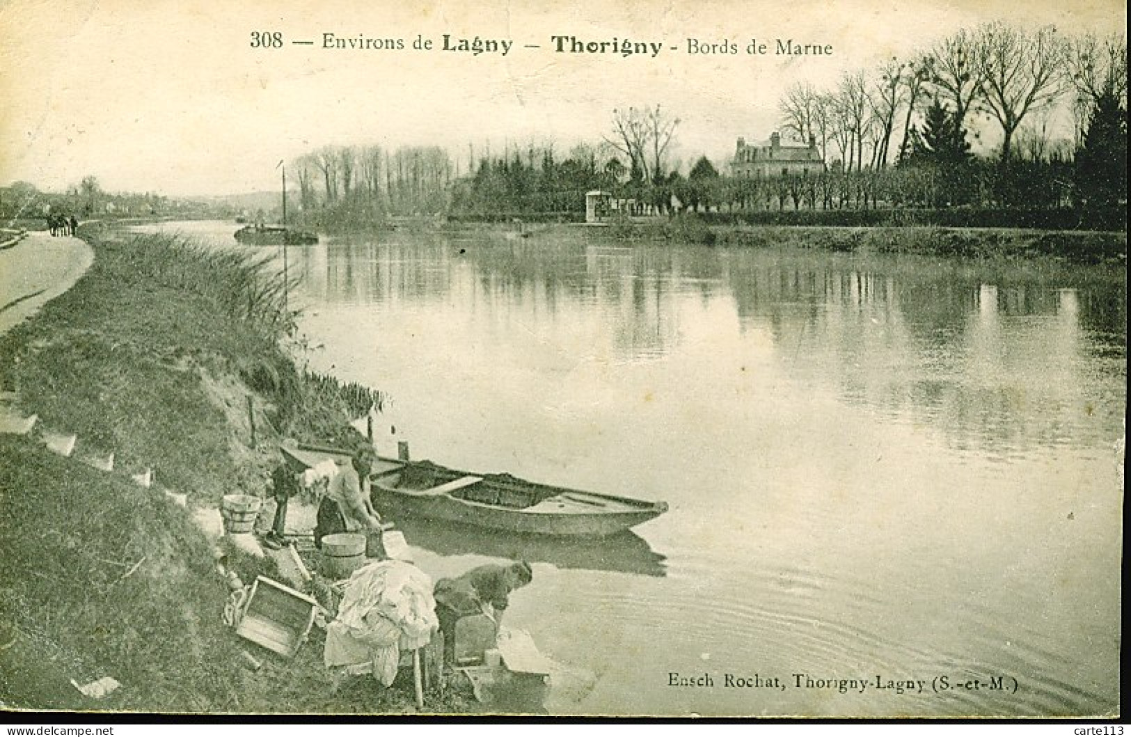 77 - B1241CPA - THORIGNY SUR MARNE - Environs De LAGNY - Bords De Marne - Laveuses - Assez Bon état - SEINE-ET-MARNE - Autres & Non Classés