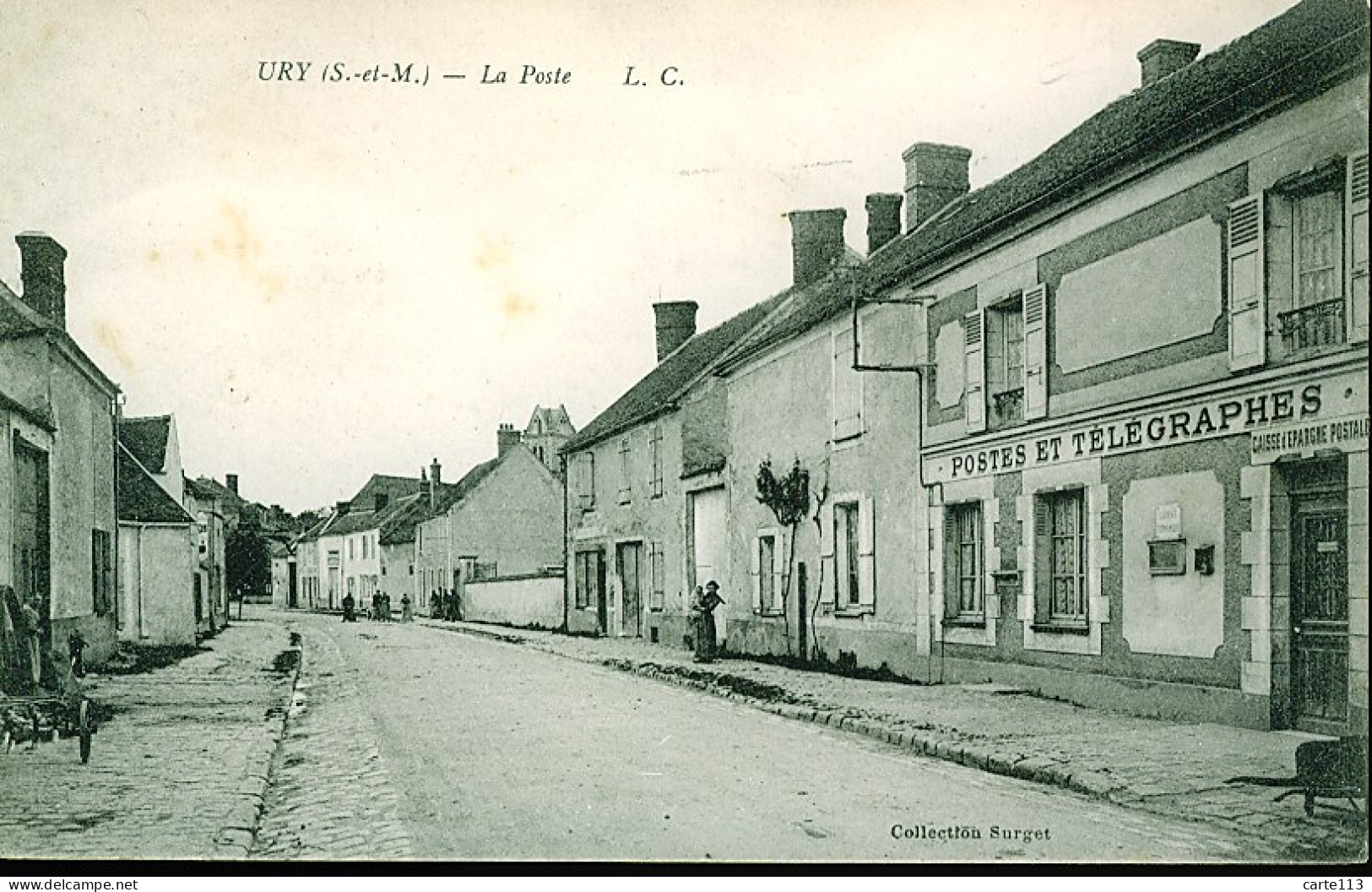 77 - B1239CPA - URY - La Poste - Très Bon état - SEINE-ET-MARNE - Autres & Non Classés