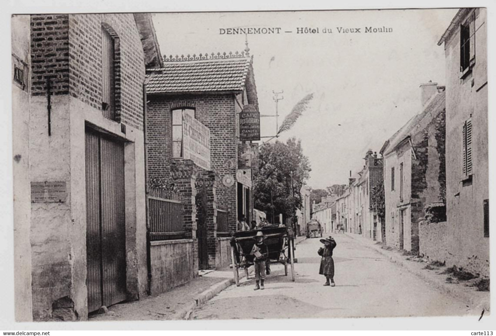 78 - B1142CPA - DENNEMONT - Hotel Du Vieux Moulin (H. CHEDEVILLE) - Parfait état - YVELINES - Sonstige & Ohne Zuordnung