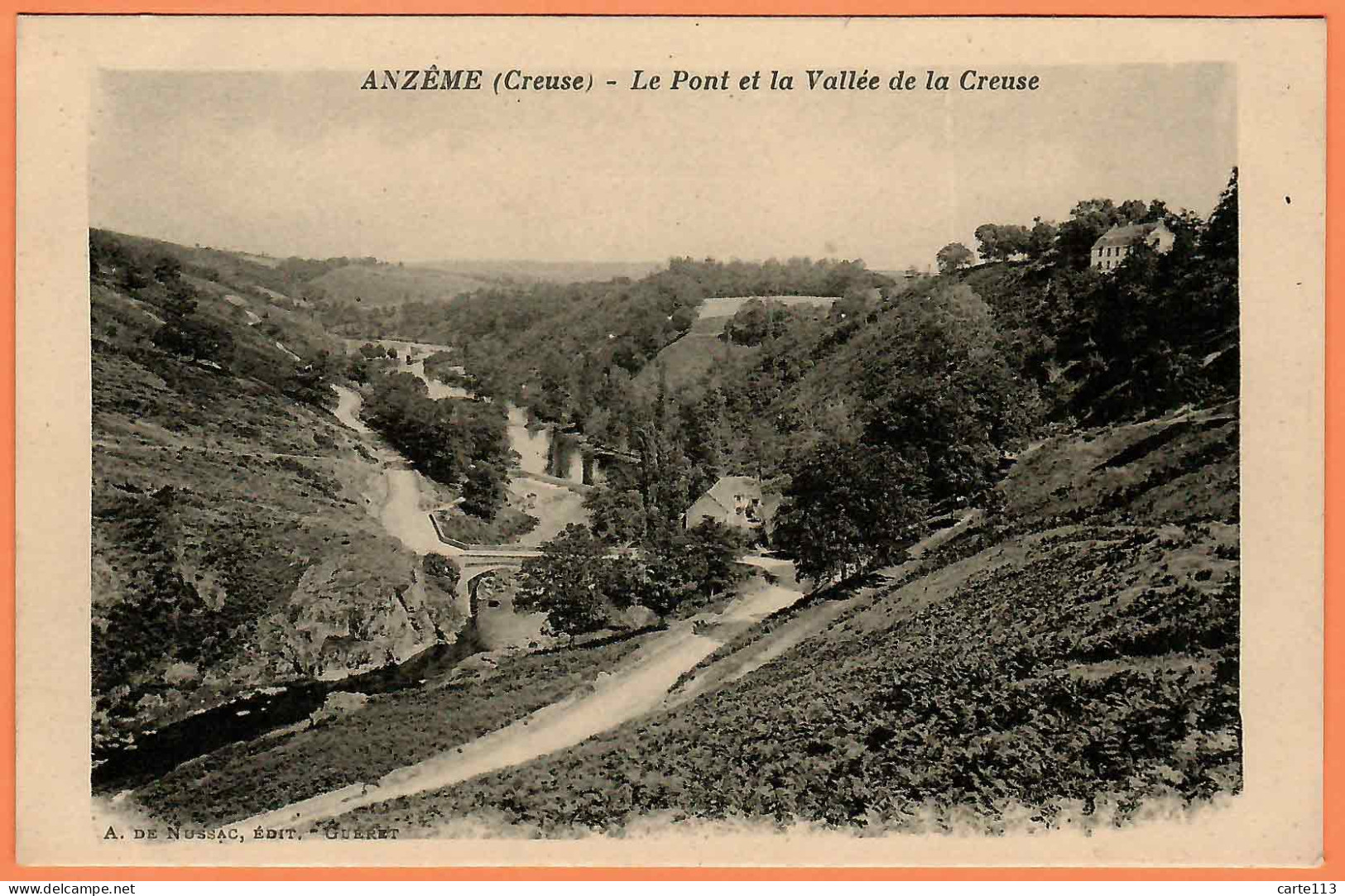 23 - B34558CPA - ANZEME - Le Pont Et La Vallée De La Creuse - Très Bon état - CREUSE - Autres & Non Classés