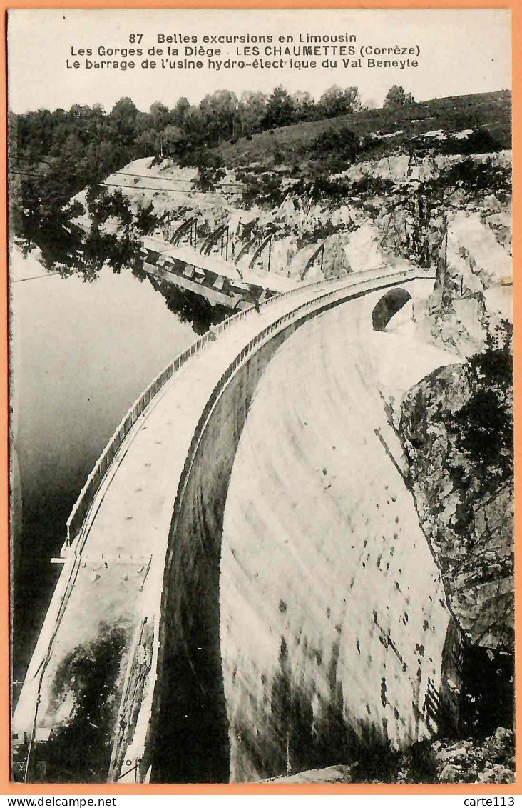 19 - B34532CPA - LES CHAUMETTES - Barrage Usine Hydro-electrique Du Val Beneyte - Très Bon état - CORREZE - Sonstige & Ohne Zuordnung