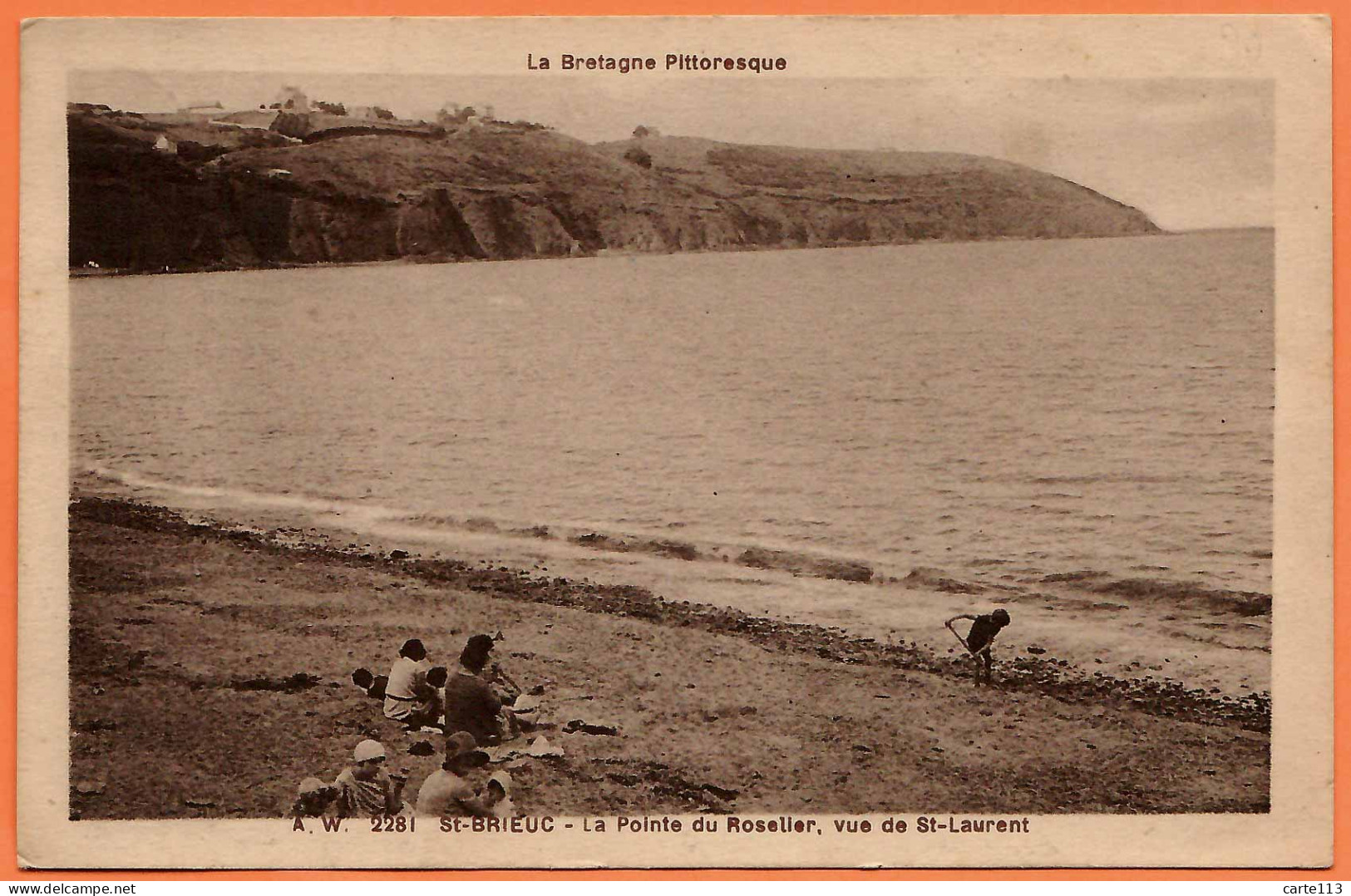 22 - B34530CPA - SAINT ST BRIEUC - La Pointe Du Roselier Vue De St. Laurent - Très Bon état - COTES-D'ARMOR - Saint-Brieuc