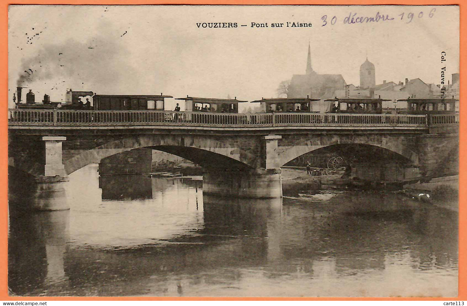 8 - B34526CPA - VOUZIERS - Pont Sur L'Aisne . Train - Très Bon état - ARDENNES - Vouziers