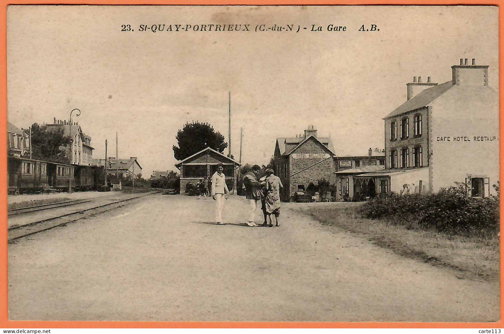 22 - B34523CPA - SAINT ST QUAY PORTRIEUX - La Gare - Bon état - COTES-D'ARMOR - Saint-Quay-Portrieux