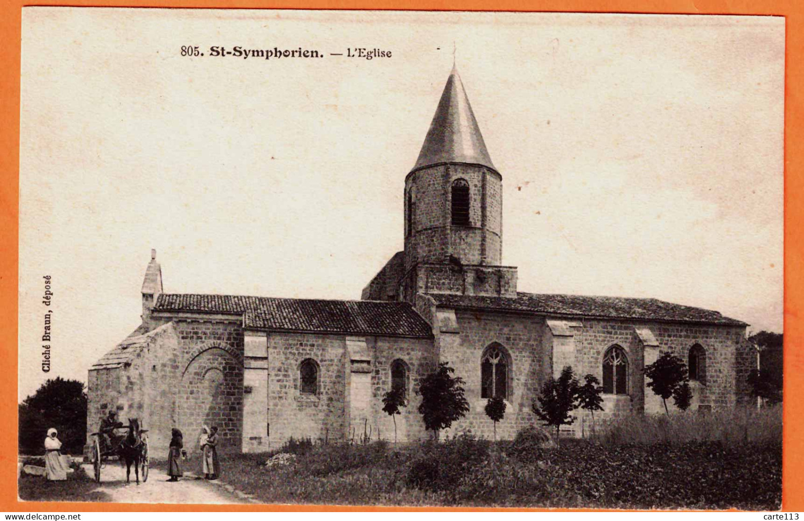 17 - B34324CPA - SAINT ST SYMPHORIEN - église - Très Bon état - CHARENTE-MARITIME - Andere & Zonder Classificatie