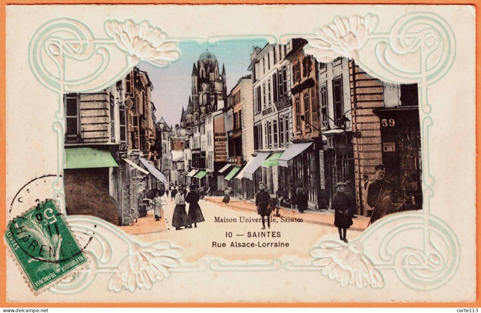 17 - B34319CPA - SAINTES - Rue Alsace Lorraine - Très Bon état - CHARENTE-MARITIME - Saintes