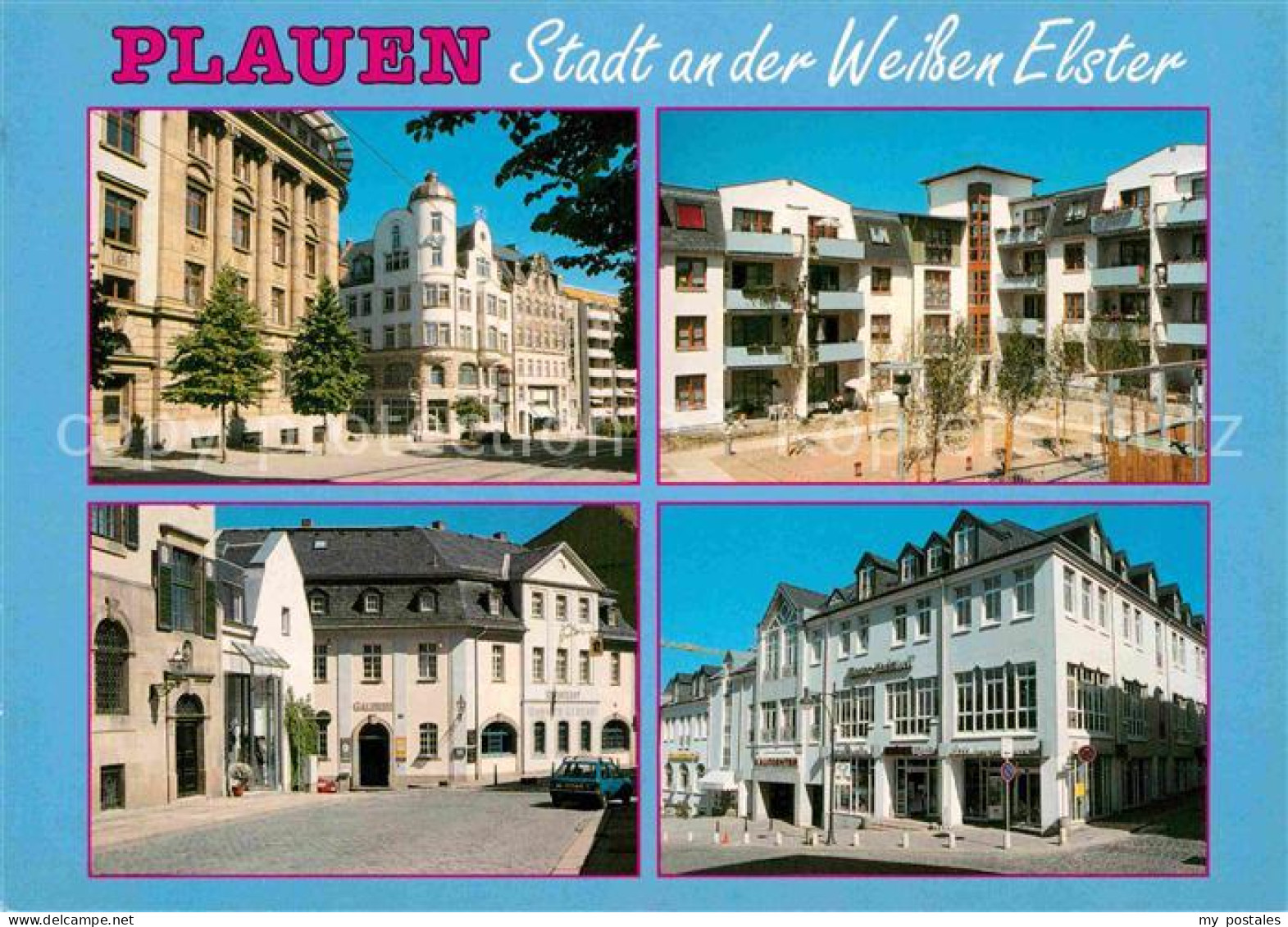 72725440 Plauen Vogtland Strassenpartien Gebaeude Innenstadt Stadt An Der Weisse - Andere & Zonder Classificatie