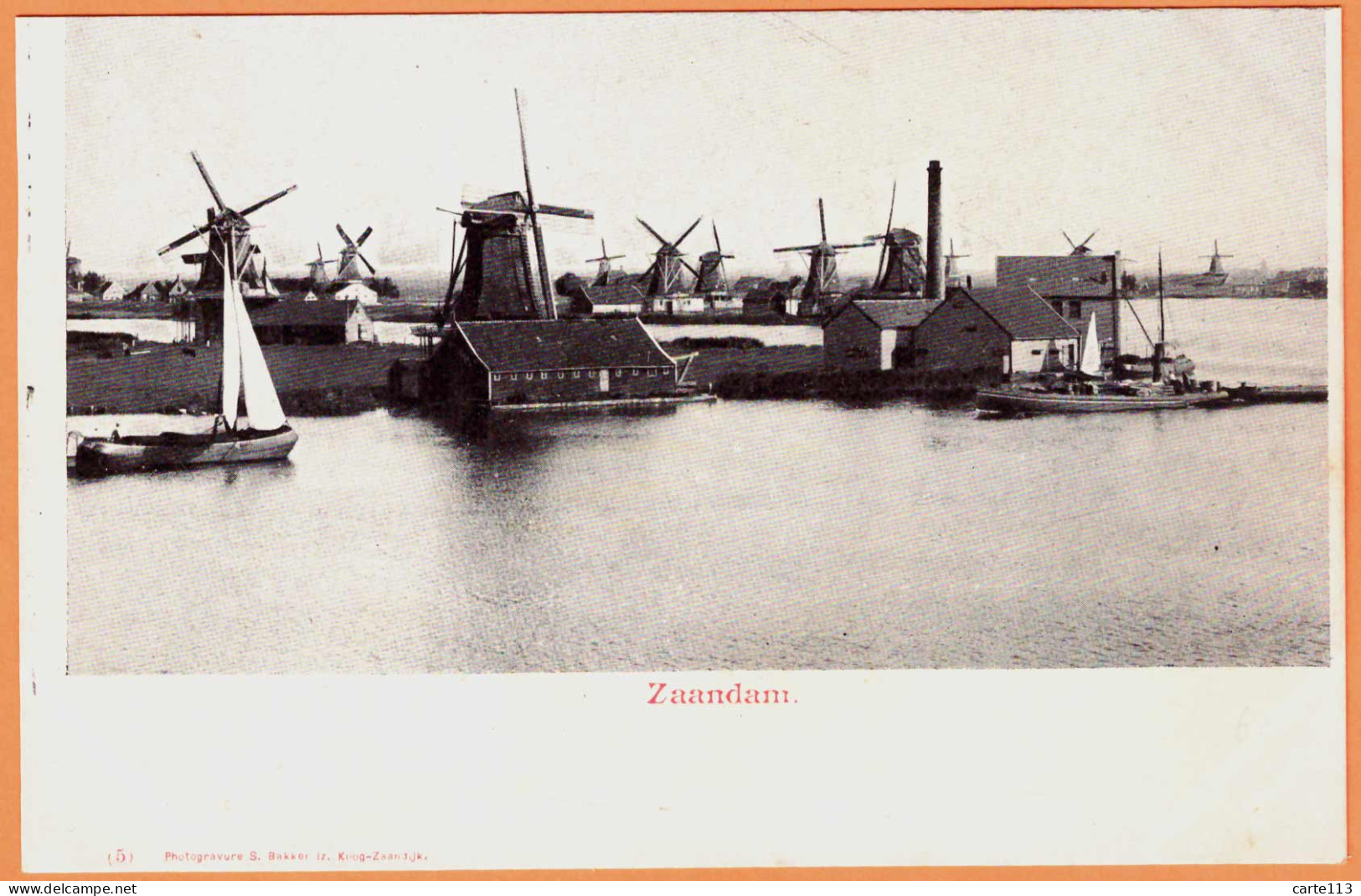 - B34304CPA - ZAANDAM - NEDERLAND, - Sans Légende - Carte Pionniere, Precurseur - Très Bon état - EUROPE - Zaandam