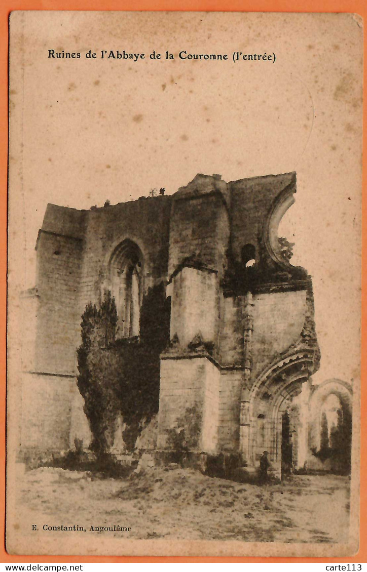 16 - B34039CPA - LA COURONNE - Ruines De L'Abbaye - Entrée - Carte Pionnier, Precurseur - Assez Bon état - CHARENTE - Sonstige & Ohne Zuordnung
