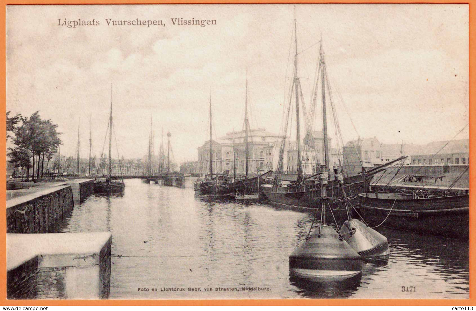 0 - 34288CPA - VLISSINGEN - NEDERLAND - Ligplaats Vuurschepen - Carte Pionniere, Precurseur - Très Bon état - EUROPE - Vlissingen