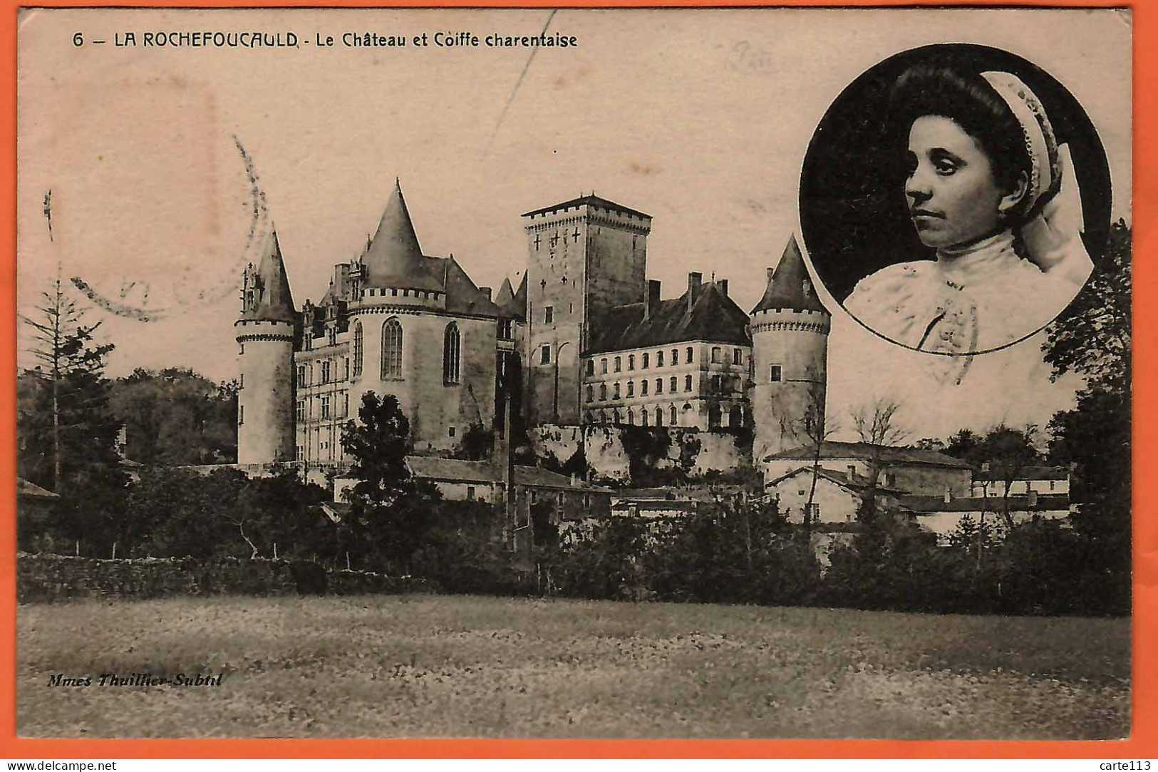 16 - B34035CPA - LA ROCHEFOUCAULD - Le Château Et Coiffe Charentaise - Très Bon état - CHARENTE - Autres & Non Classés