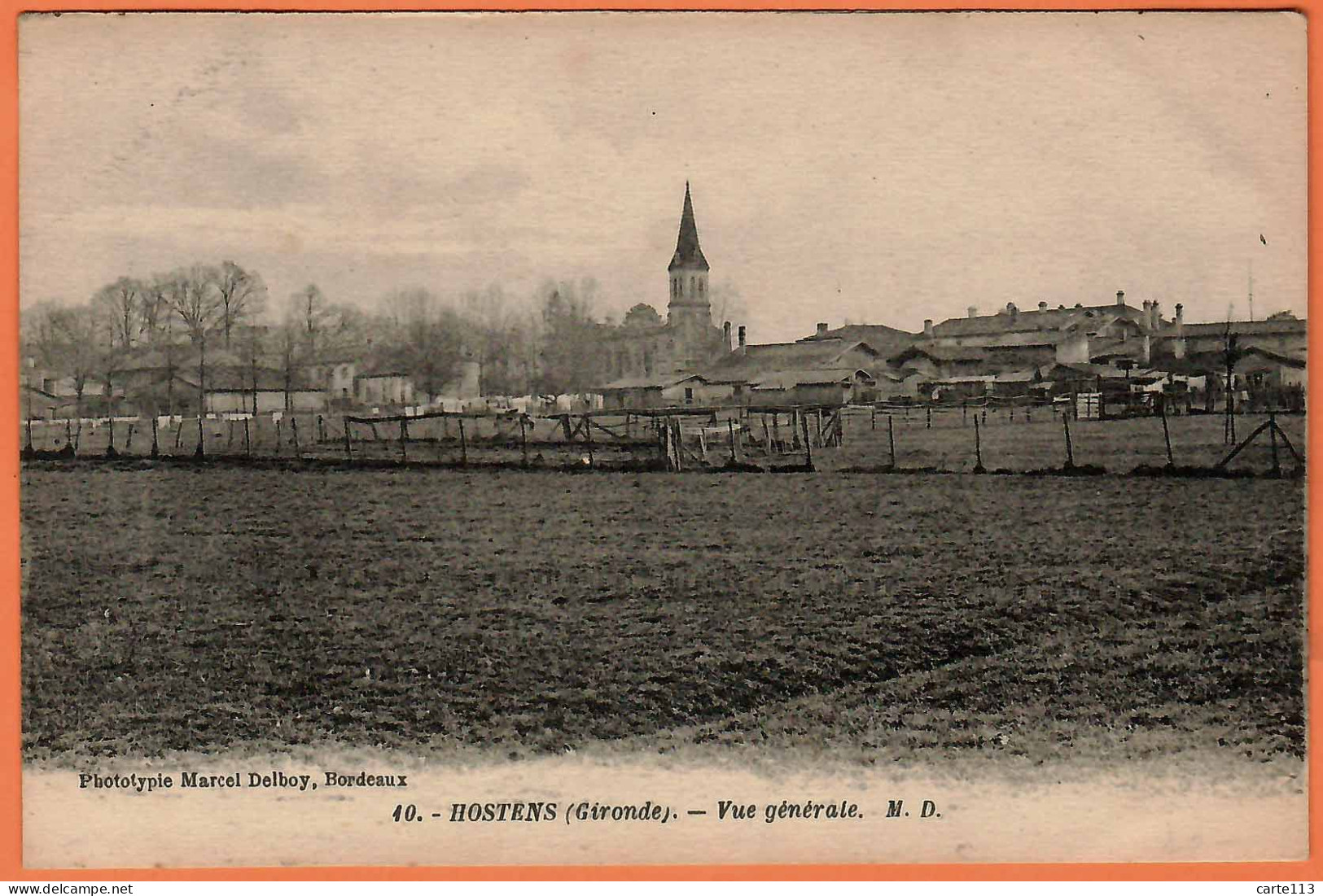 33 - B34031CPA - HOSTENS - Vue Générale - Très Bon état - GIRONDE - Sonstige & Ohne Zuordnung