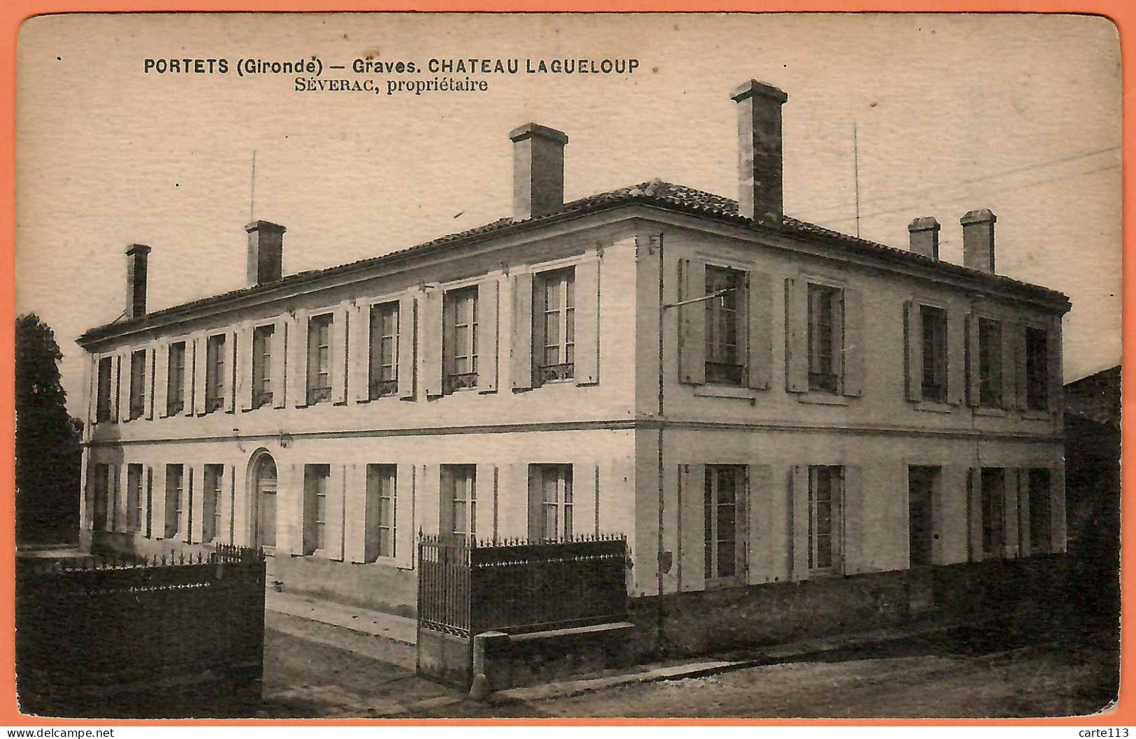 33 - B34026CPA - PORTETS - Château Lagueloup -Severac Propriétaire - Bon état - GIRONDE - Sonstige & Ohne Zuordnung