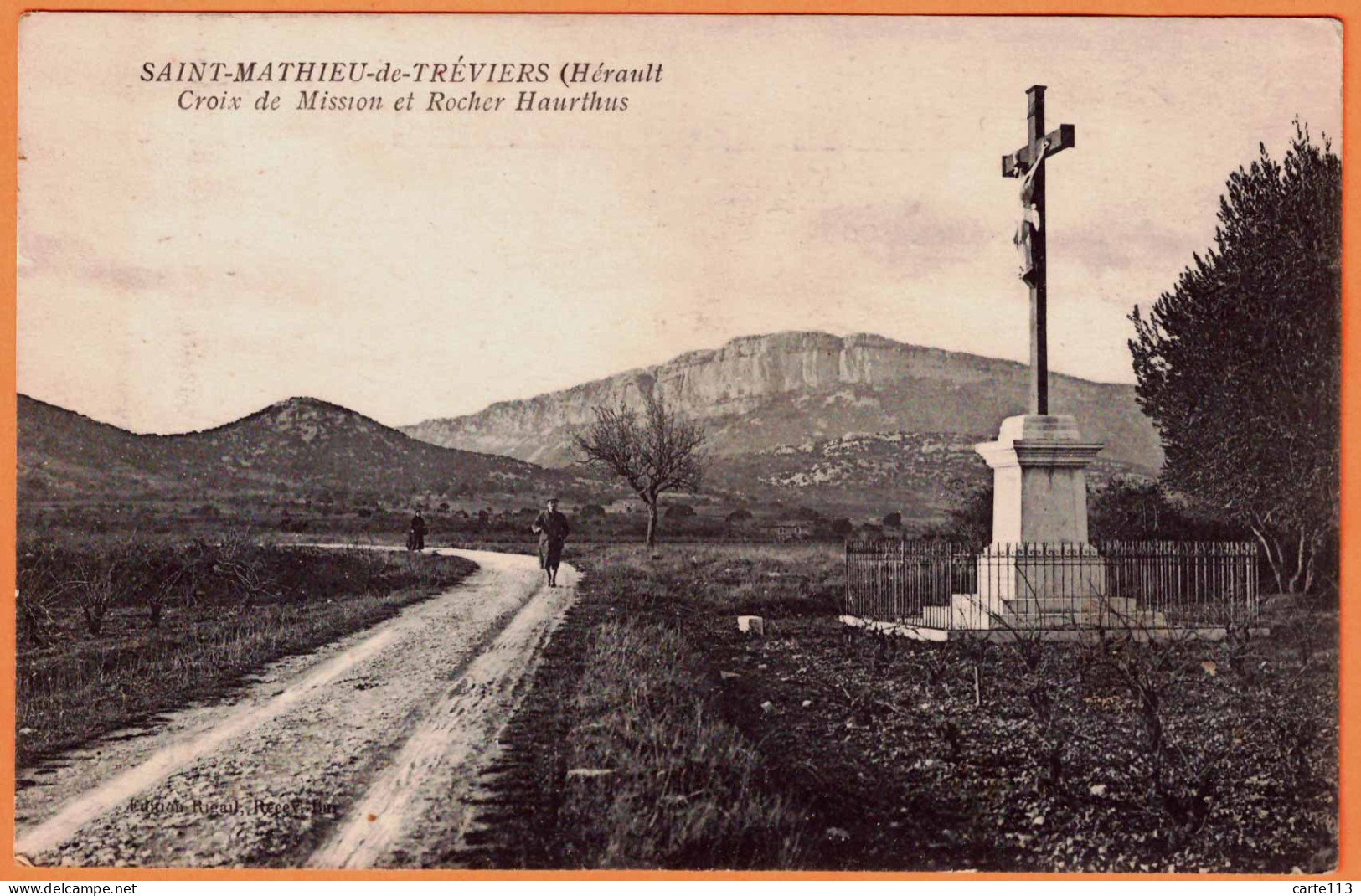 34 - B34011CPA - SAINT ST MATHIEU DE TREVIERS - Croix Mission - Rocher Haurthus - Bon état - HERAULT - Autres & Non Classés