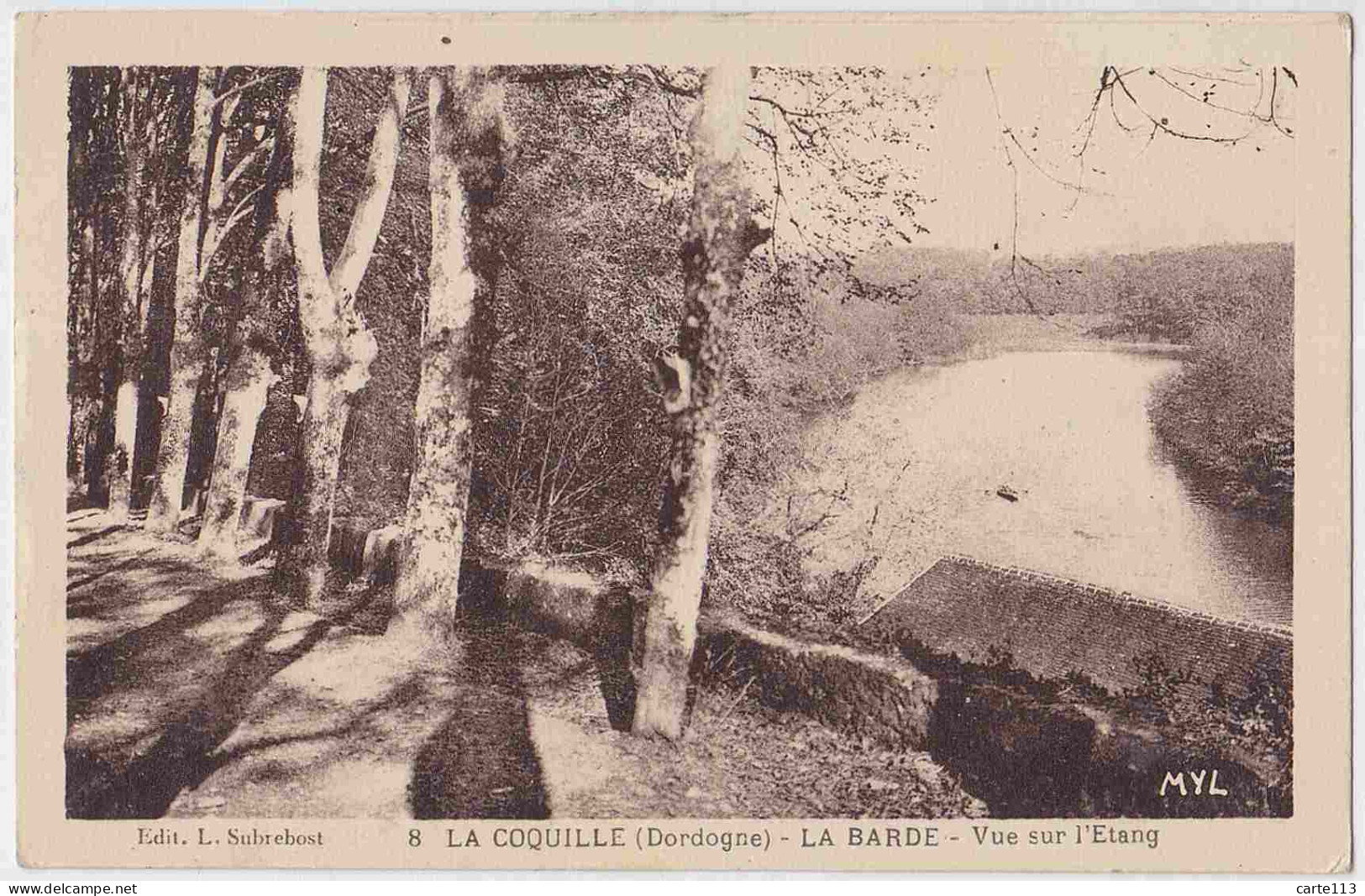 24 - B32491CPA - LA COQUILLE - La BARDE, Vue Sur Etang - Très Bon état - DORDOGNE - Sonstige & Ohne Zuordnung