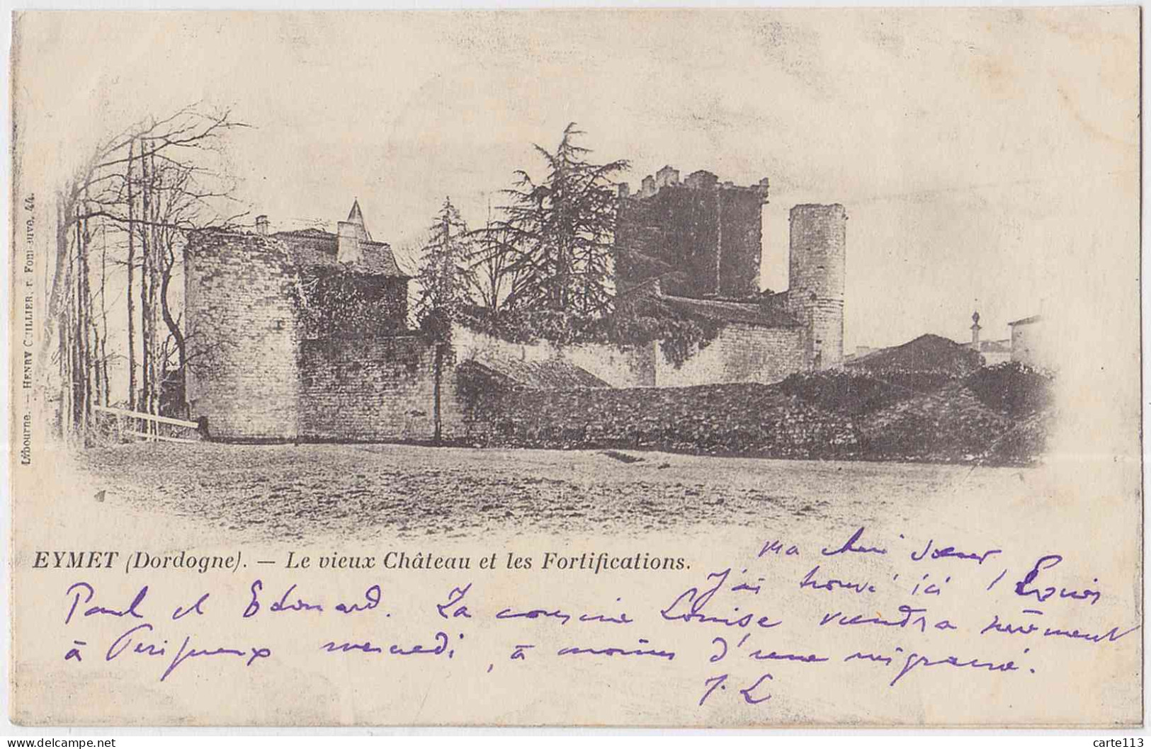 24 - B32484CPA - EYMET - Le Vieux Chateau Et Les Fortifications - Carte Pionniere - Très Bon état - DORDOGNE - Autres & Non Classés