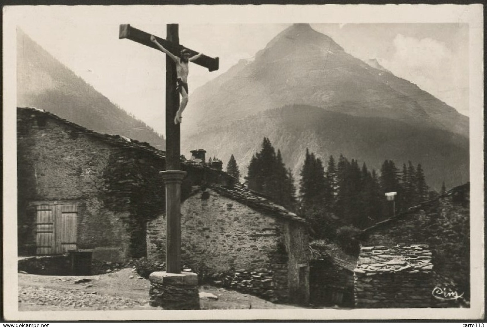 73 - B31796CPA - BESSANS - Calvaire - Pointe Du Solliet Et Vallee Du Ribon - Très Bon état - SAVOIE - Autres & Non Classés